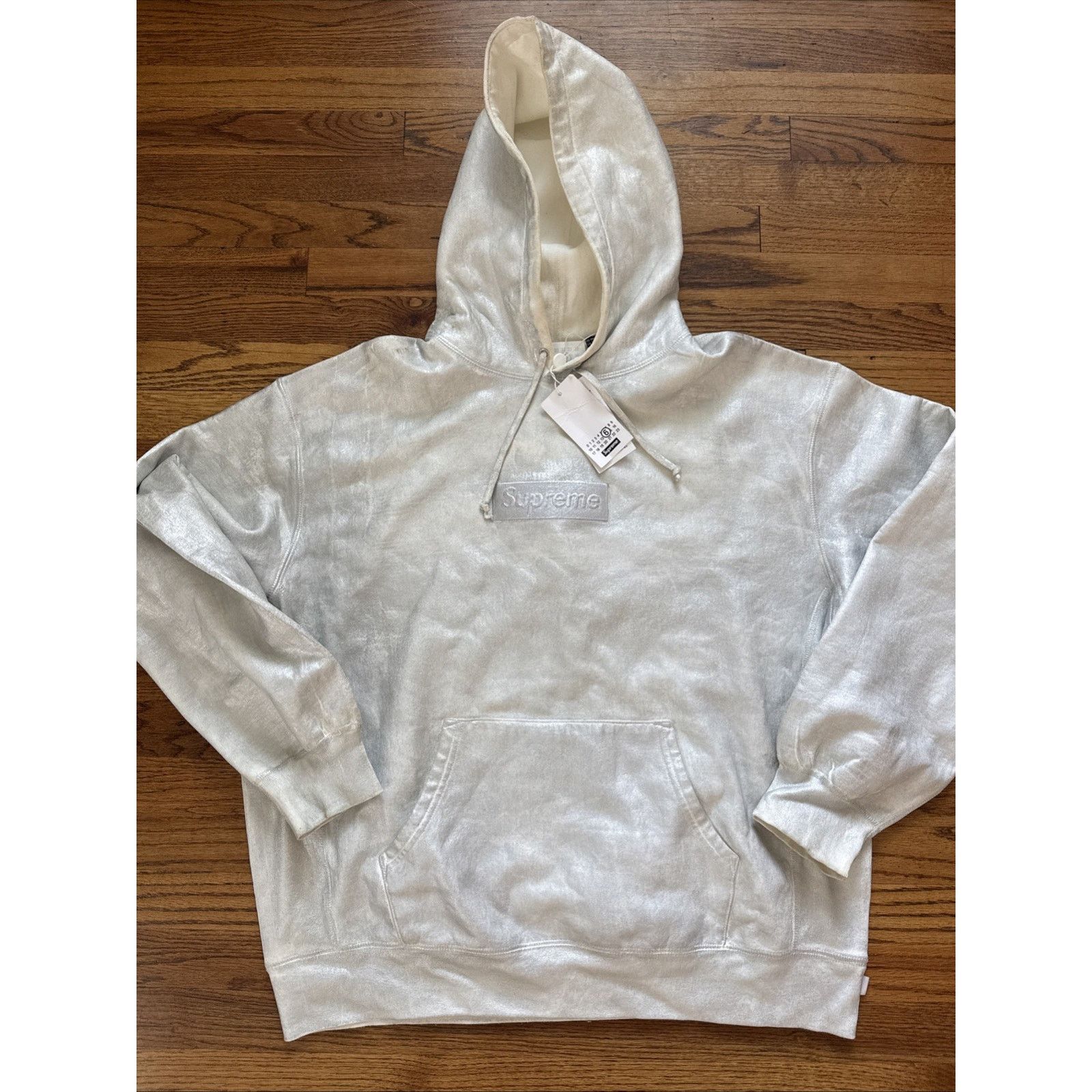 Supreme Supreme MM6 Maison Margiela Foil Box Logo Hooded Sweatshirt Size US XL / EU 56 / 4 - 1 Thumbnail