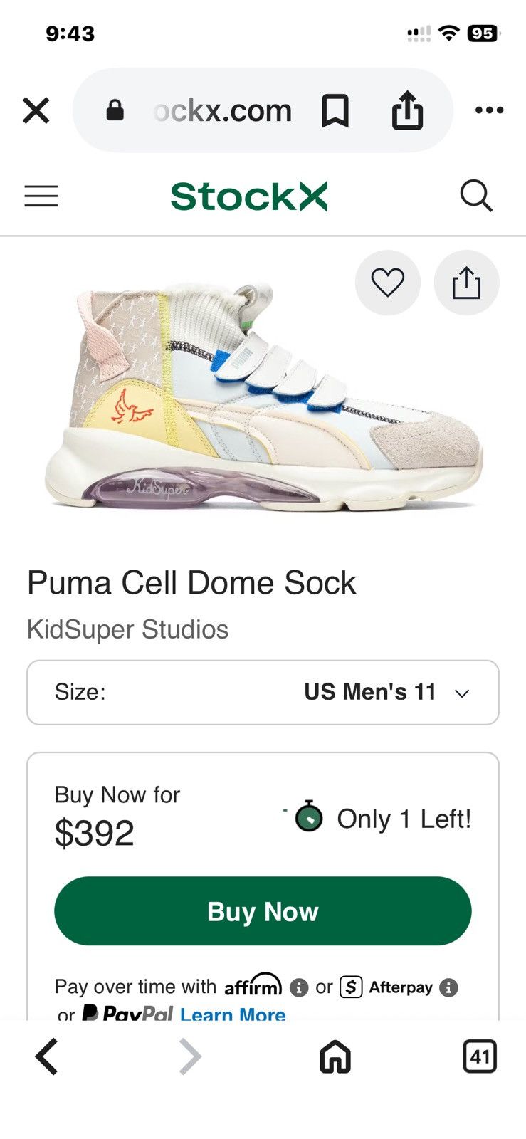 KidSuper × Puma Kid Super x Puma Cell Dome Sock Size US 12 / EU 45 - 16 Thumbnail