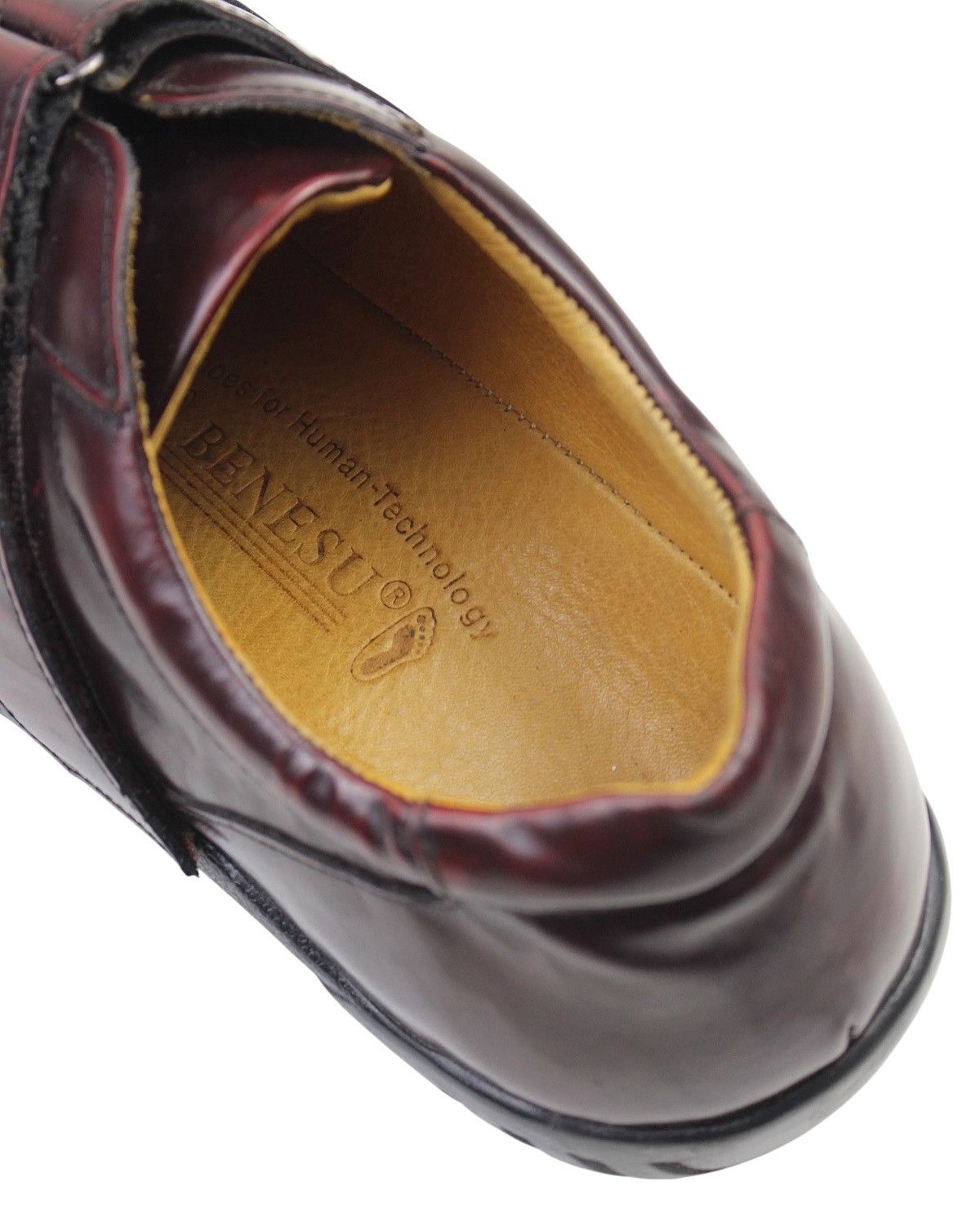 Vintage 2000S BENESU MEN’S BURGUNDY LEATHER VELCRO SHOES Size US 7 / EU 40 - 6 Thumbnail