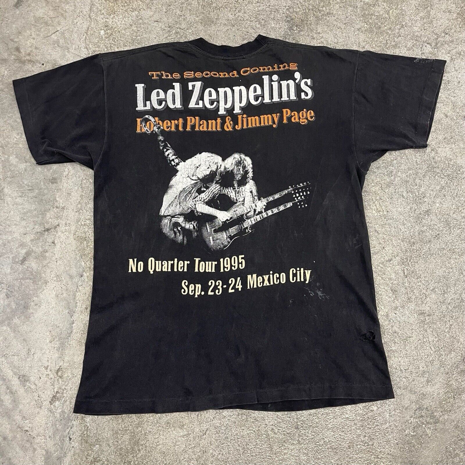 Band Tees × Led Zeppelin × Vintage Vintage 1995 Led Zeppelin No Quarter Tour Concert Band Tee Size US L / EU 52-54 / 3 - 3 Thumbnail
