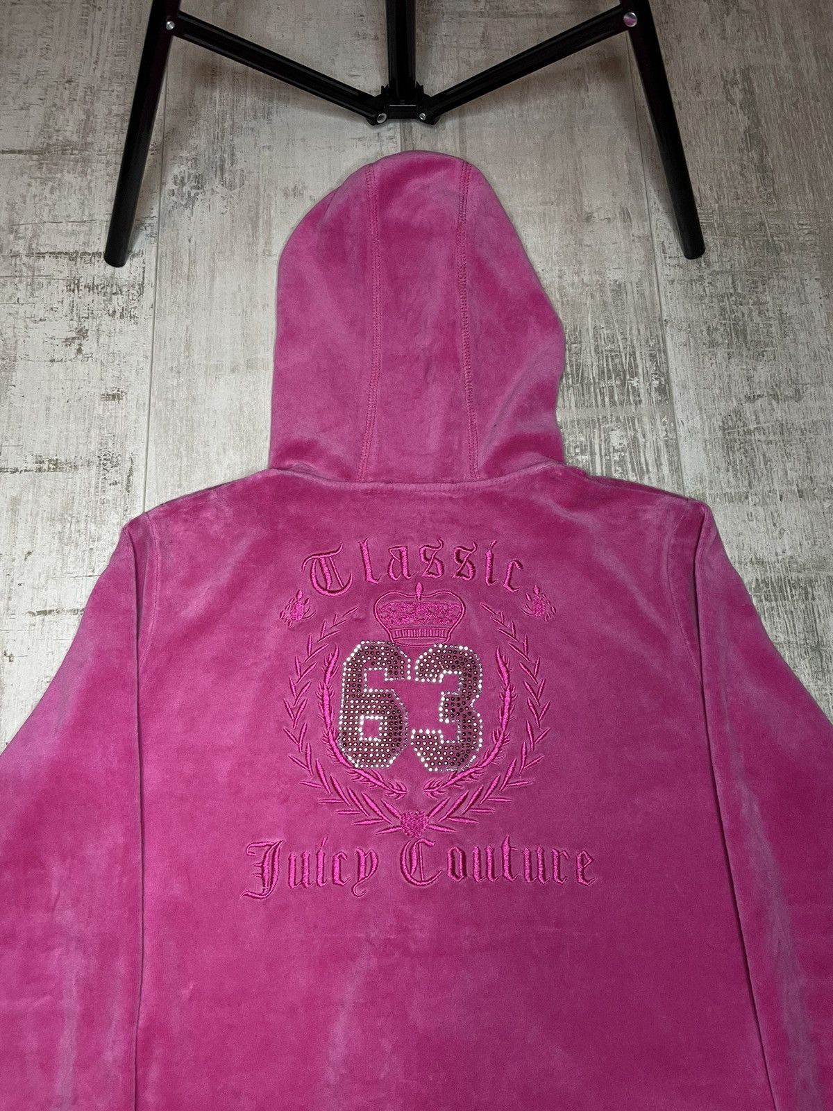 Juicy Couture Vintage Y2K Juice Couture 00’s Pink Zip Hoodie RARE Size L / US 10 / IT 46 - 3 Thumbnail