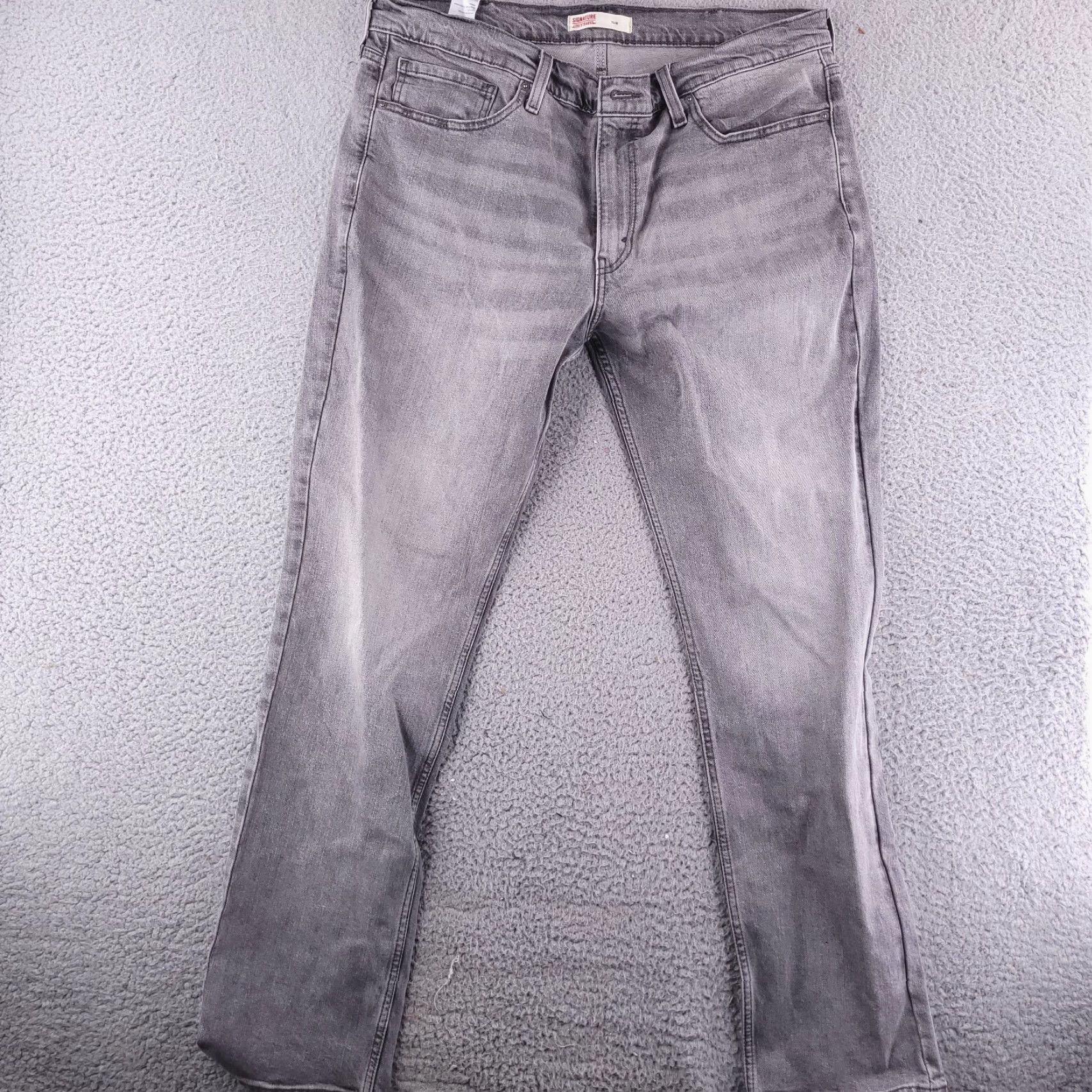 Levi's Levis Jeans Mens 38x31 Gray Slim Straight Denim 99%Cotton 1% Elastane Size US 38 / EU 54 - 3 Thumbnail