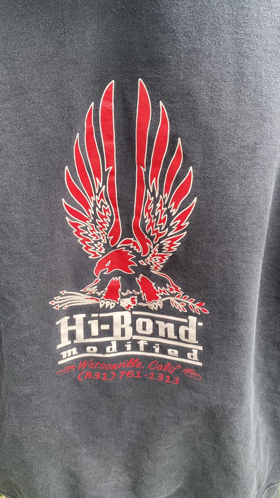 Hanes × Vintage Distressed Hi-Bond Modified Red Eagle Hoodie Size US L / EU 52-54 / 3 - 3 Thumbnail