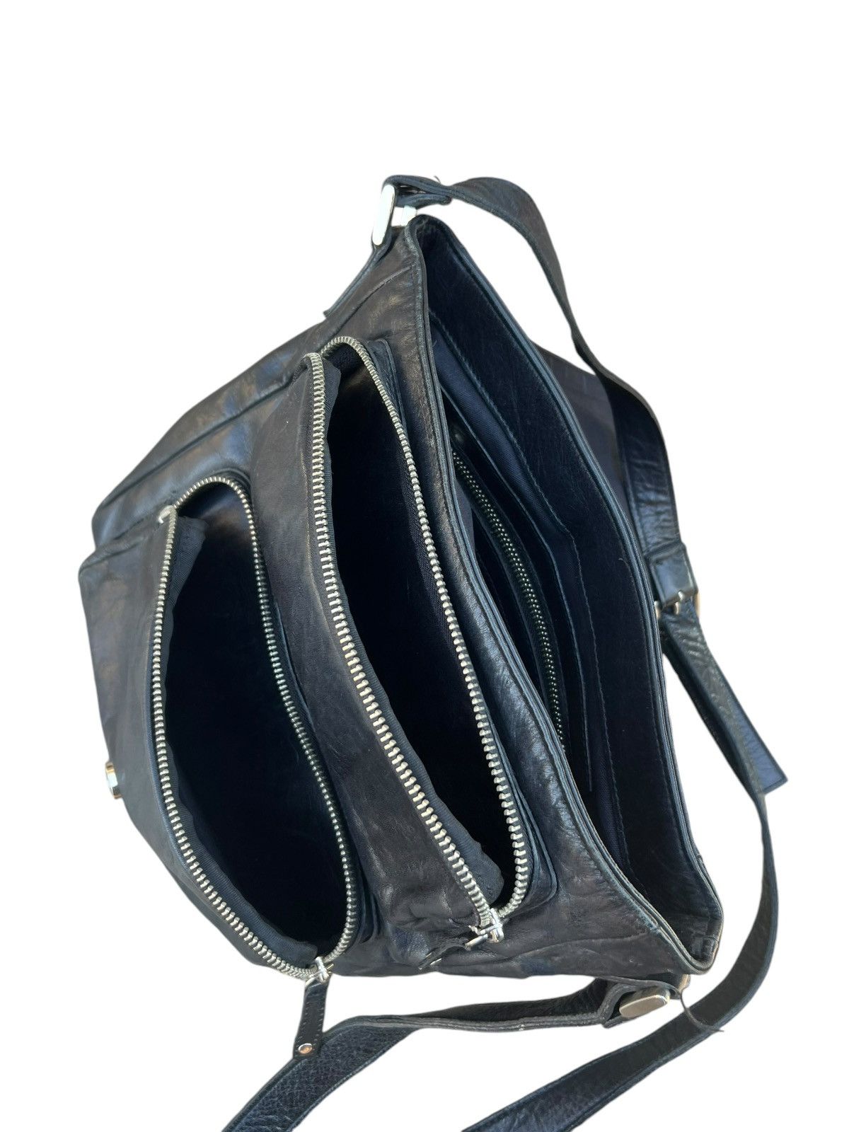 Japanese Brand × Leather Vintage pour deux ACCE. Japan Patina Leather Cargo Sling Bag Size ONE SIZE - 21 Thumbnail