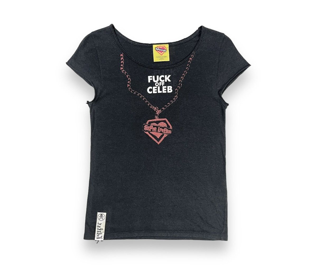 Japanese Brand Rare! Vintage Super Lovers F*ck The Celeb Distressed Tank Size M / US 6-8 / IT 42-44 - 1 Thumbnail
