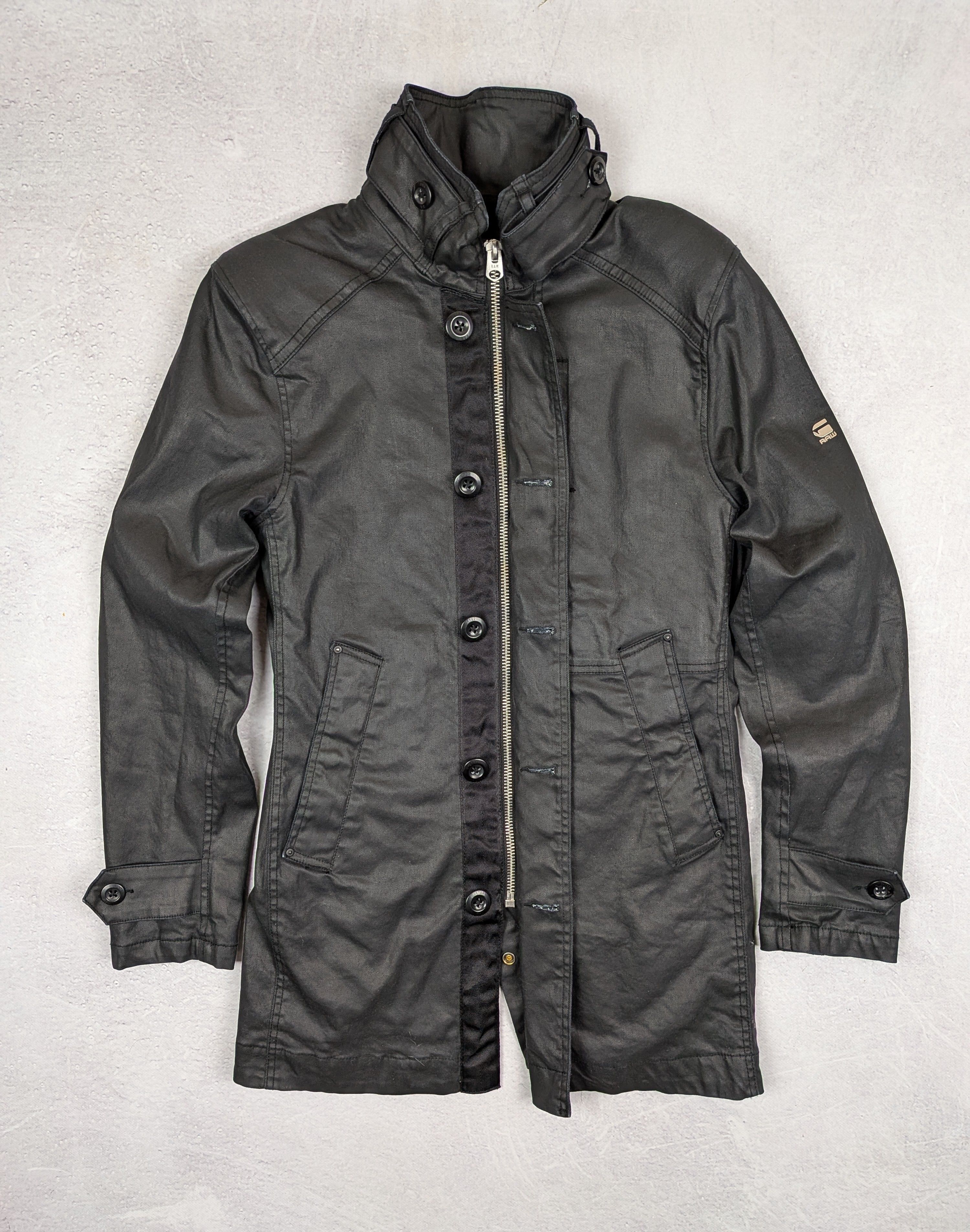 G-Star G-Star Raw Garber Coated Denim Trench Coat Black S M Size US S / EU 44-46 / 1 - 2 Thumbnail