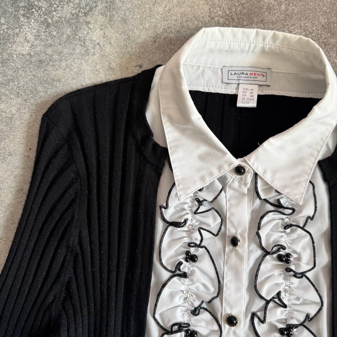 20471120 × Vintage Super Sexy Vintage Y2K Long Sleeve Blouse Size L / US 10 / IT 46 - 2 Thumbnail