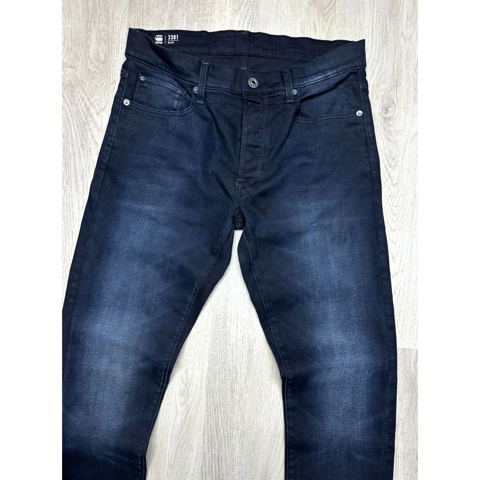 G-Star G-Star 3301 Slim Jeans Denim Pants 32 Mens Blue Cotton 36in Inseam Regular Waist 32 Slim Fit Jeans Size US 32 / EU 48 - 2 Thumbnail