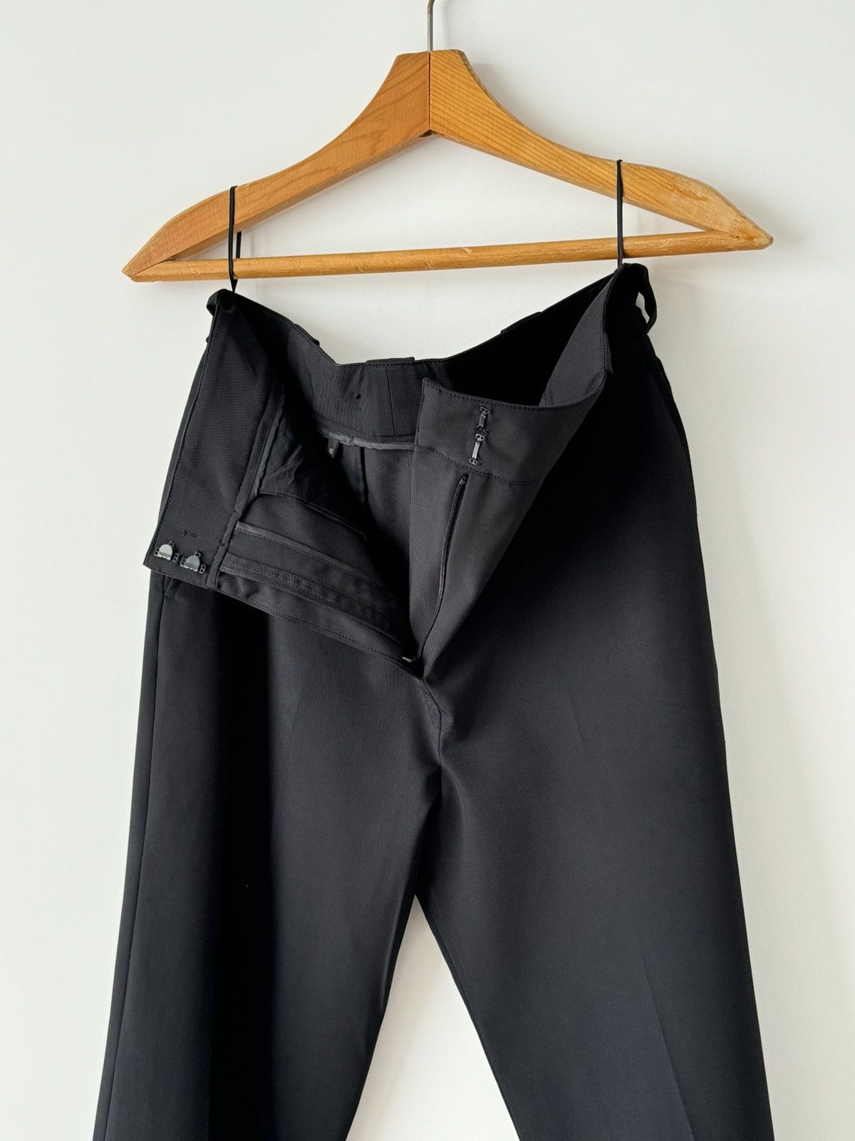 Prada × Vintage Vintage 00s Prada Women’s High Waist Black Trousers Size 27" / US 4 / IT 40 - 2 Thumbnail