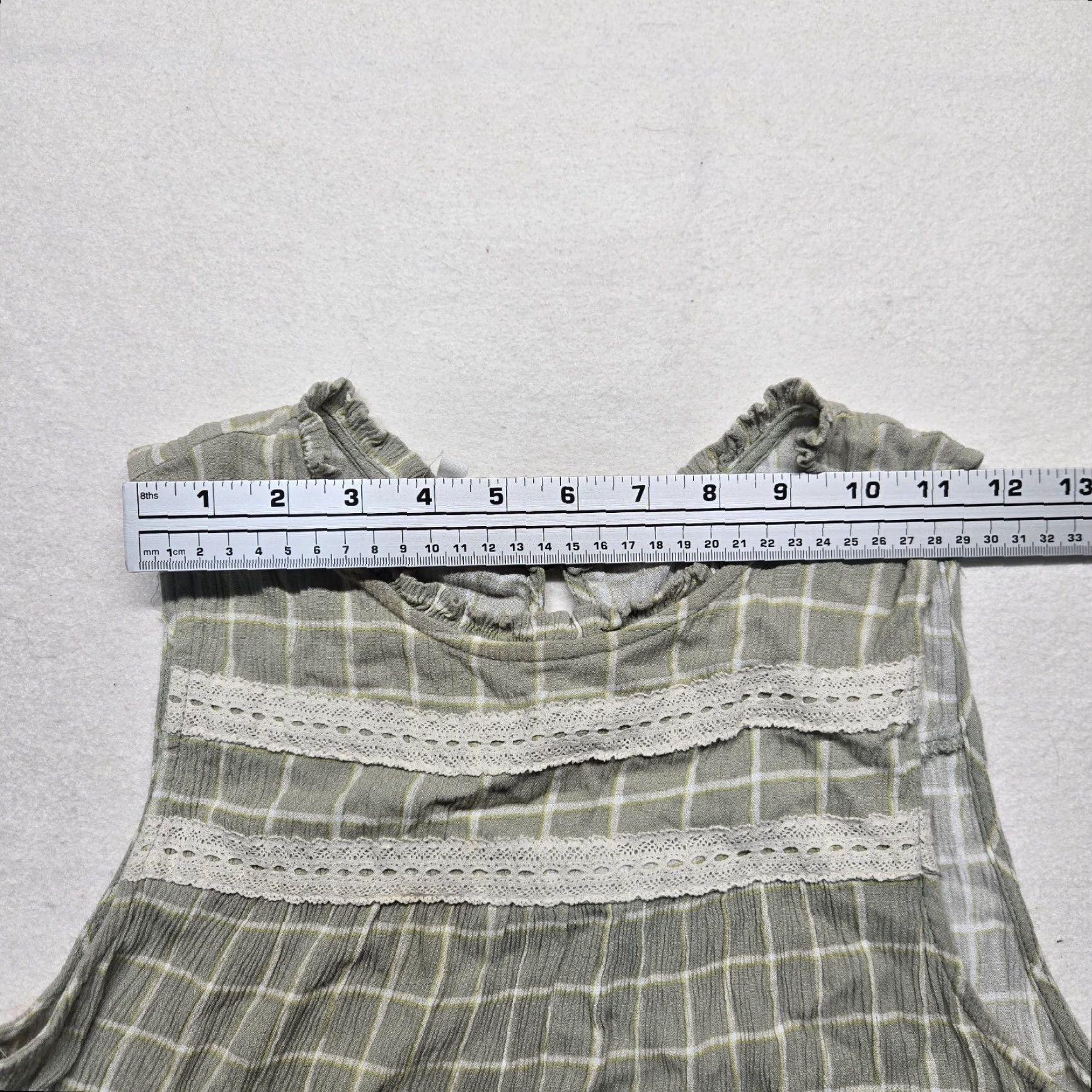 Vintage Maurices Shirt Dress Women's S Floral Sleeveless Lightweight V-Neck Green Polyester Open Tie Closure Dress Womens Small Short Sleeve Version Size S / US 4 / IT 40 - 3 Thumbnail
