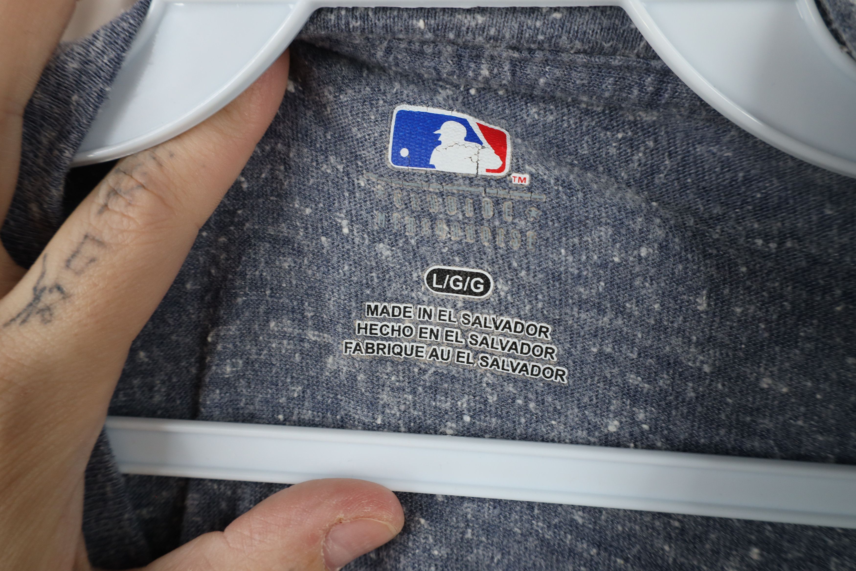 Vintage Y2K D Detroit Tigers Baseball Jersey Knit T-Shirt Blue Size US L / EU 52-54 / 3 - 7 Thumbnail