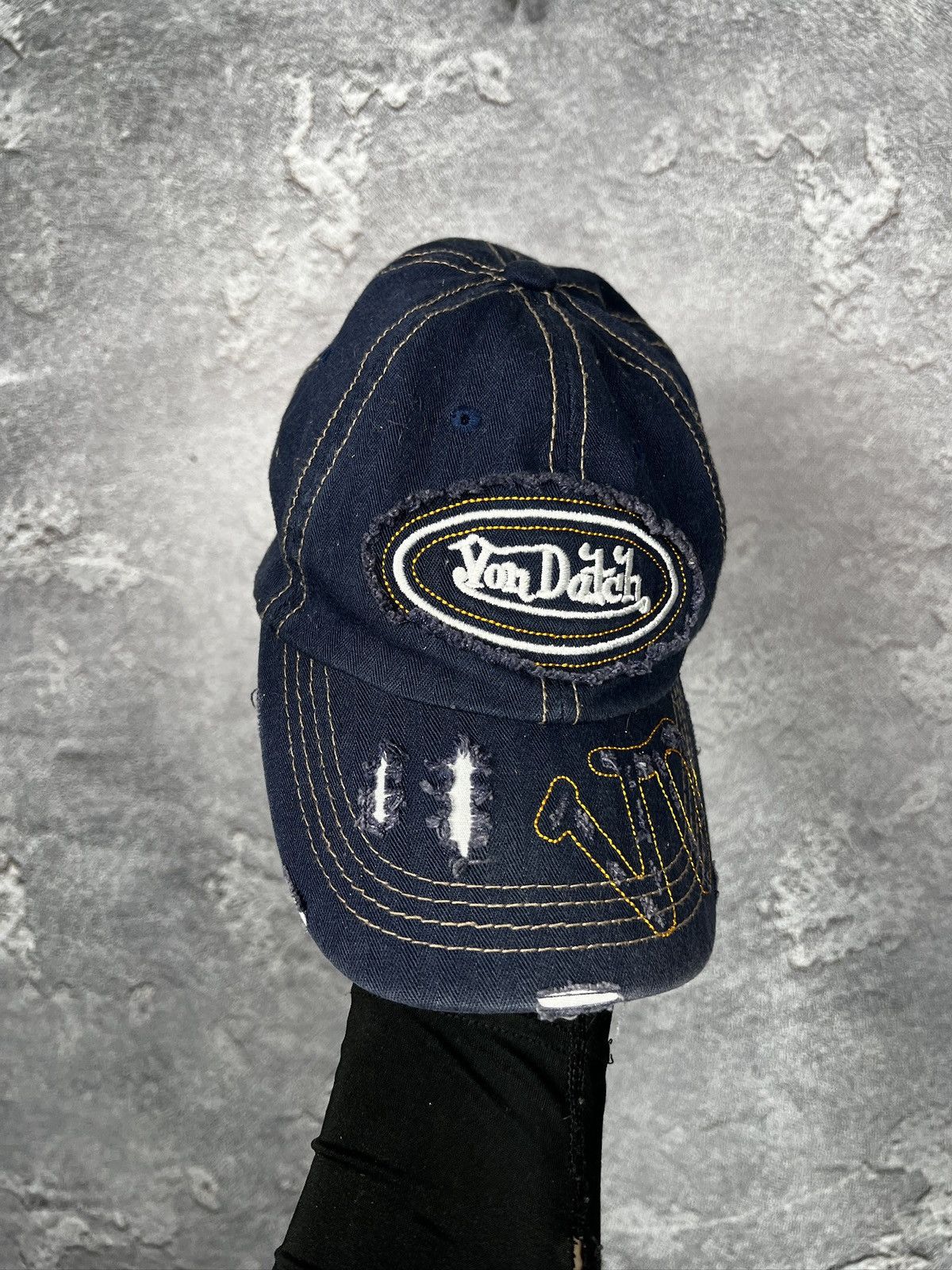 Von Dutch Vintage Von Dutch Distressed Denim Cup Size ONE SIZE - 4 Thumbnail
