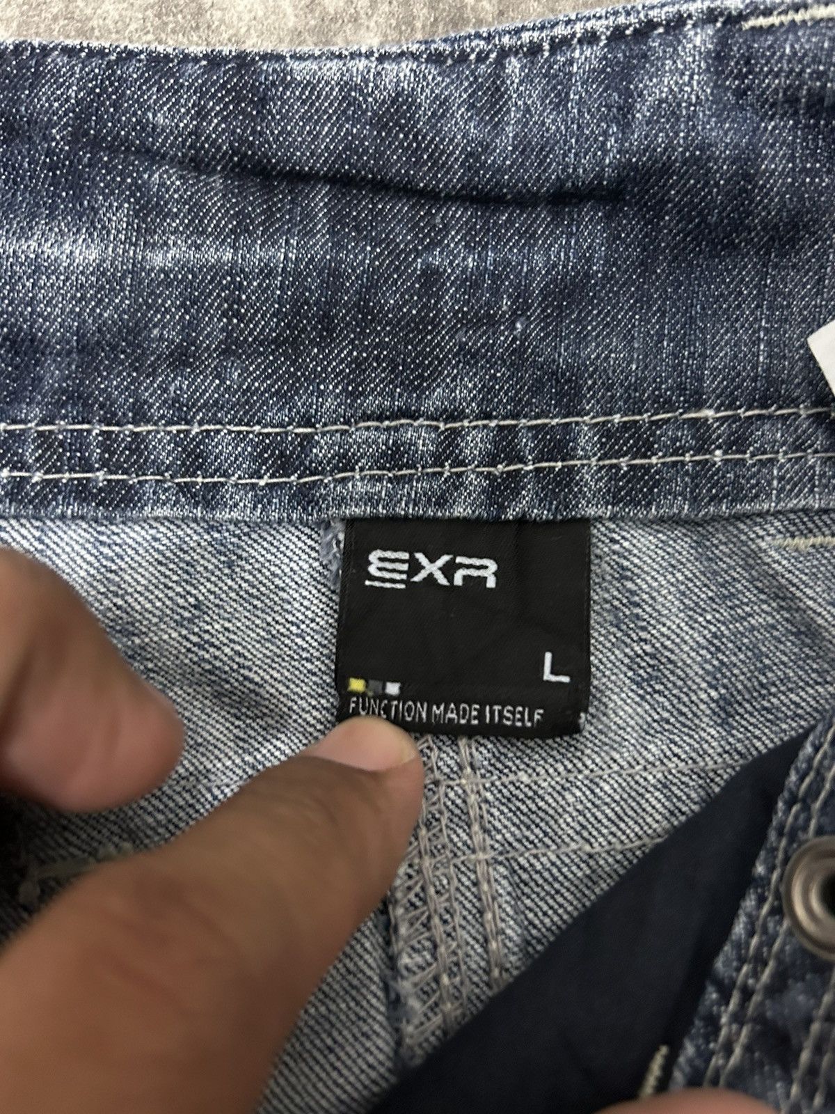 JNCO × Japanese Brand EXR baggy Full Zip jorts Denim Pants Size US 33 - 11 Thumbnail