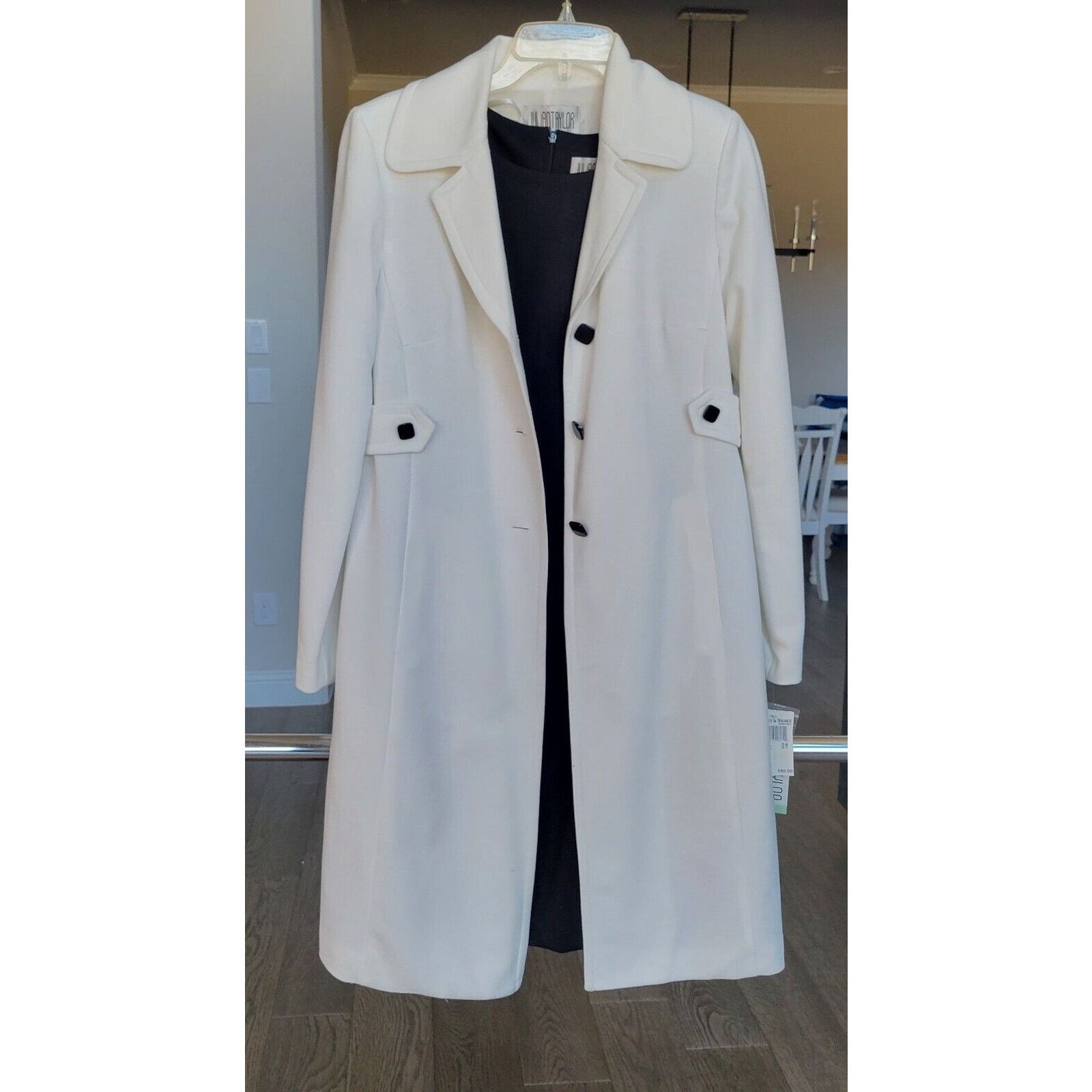 Other Julian Taylor Set of 2 Ivory Coat & Black Dress Size 8 vtg Size M / US 6-8 / IT 42-44 - 10 Thumbnail