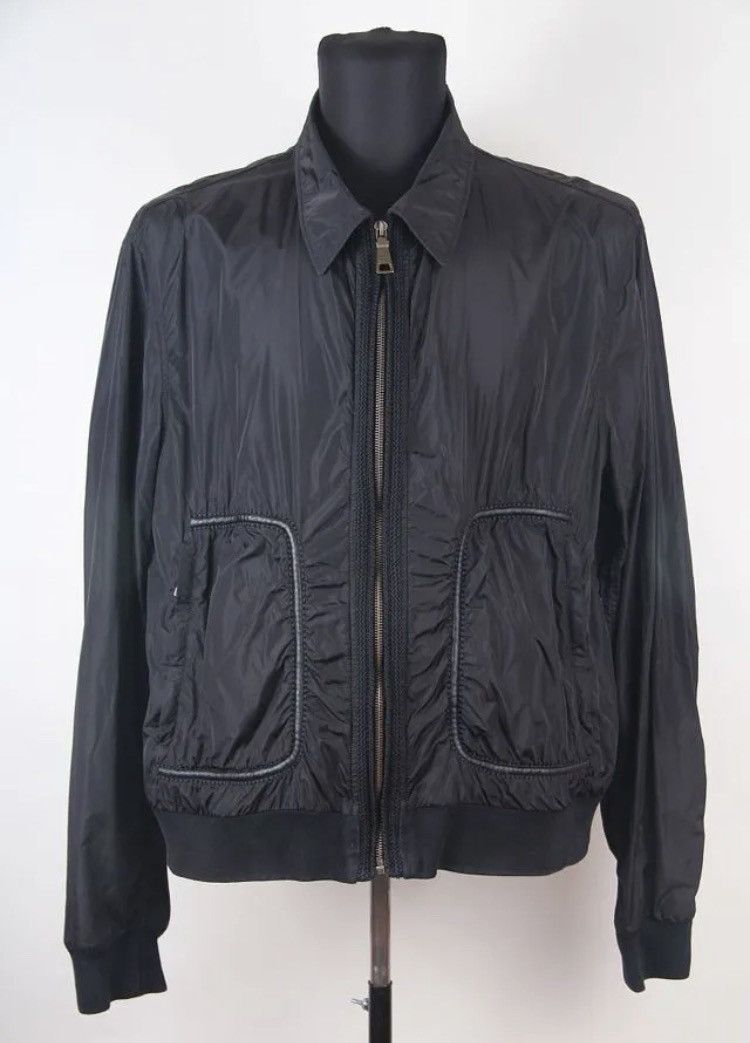 Image of Prada Nylon Pocket Light Jacket Bomber in Black, Men's (Size 2XL)