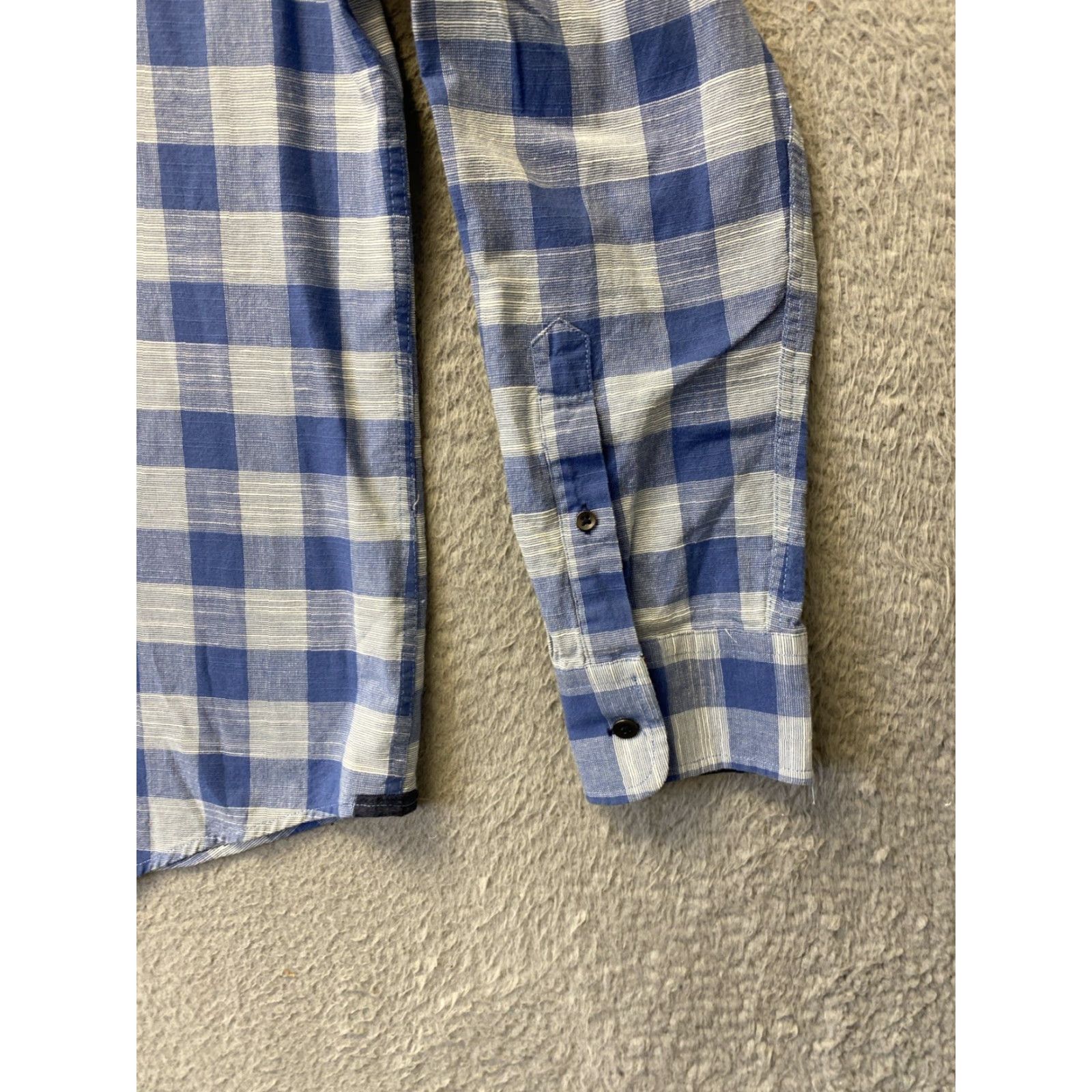 Flag & Anthem VINTAGE Flag & Anthem Shirt Blue Plaid Button Long Sleeve Cotton Casual Mens L Size US L / EU 52-54 / 3 - 2 Thumbnail