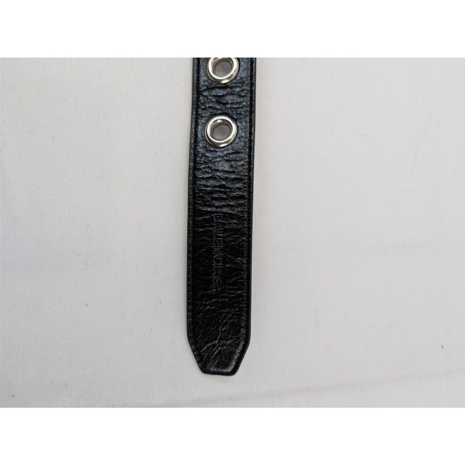 Balenciaga o1rshd1 Size: 90/ Le Cagole Embellished Crinkled Belt Black Size 36 - 9 Thumbnail