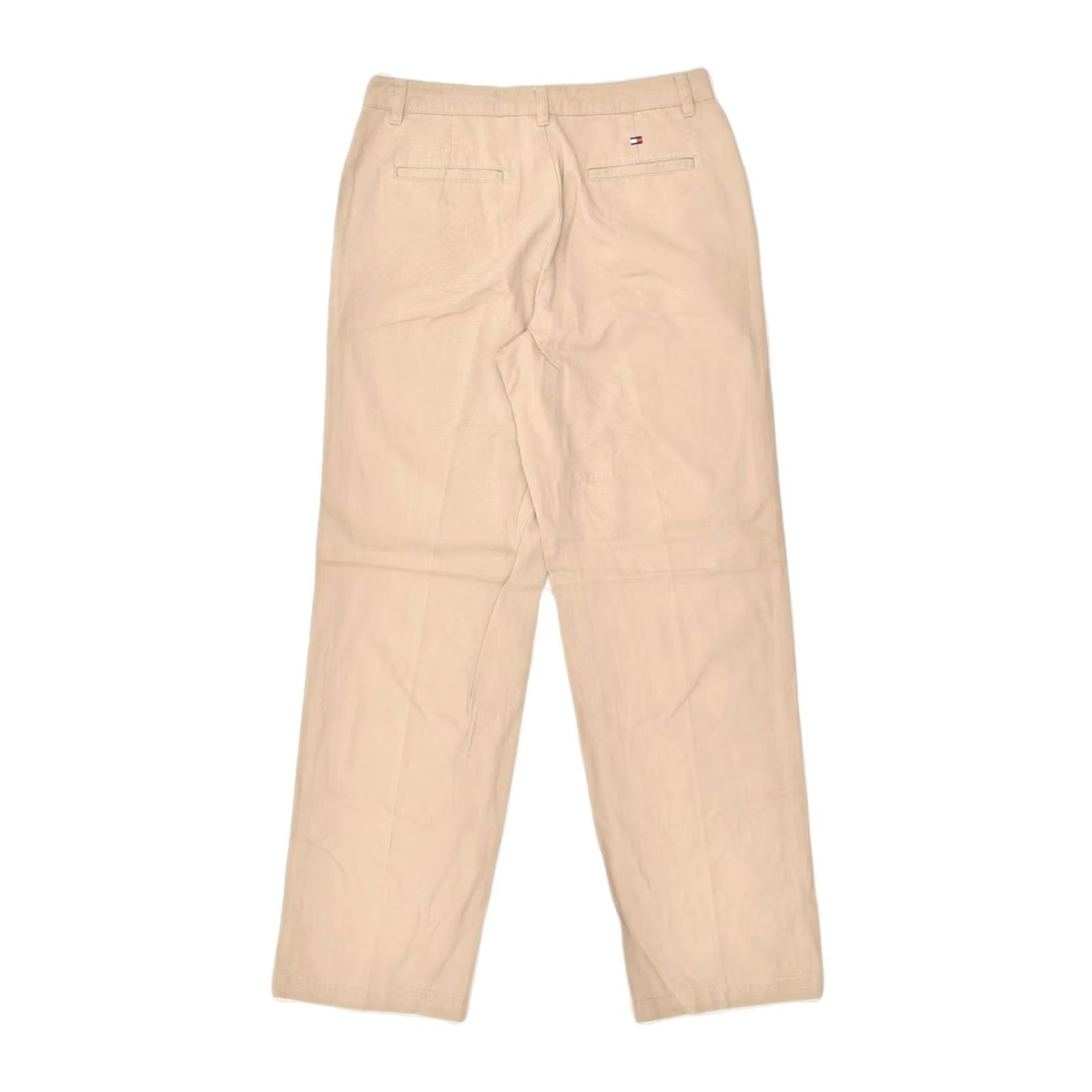 Tommy Hilfiger TOMMY HILFIGER Womens Straight Chino Trousers Beige Medium W36 L32 US 8 Size 32" / US 10 / IT 46 - 2 Thumbnail