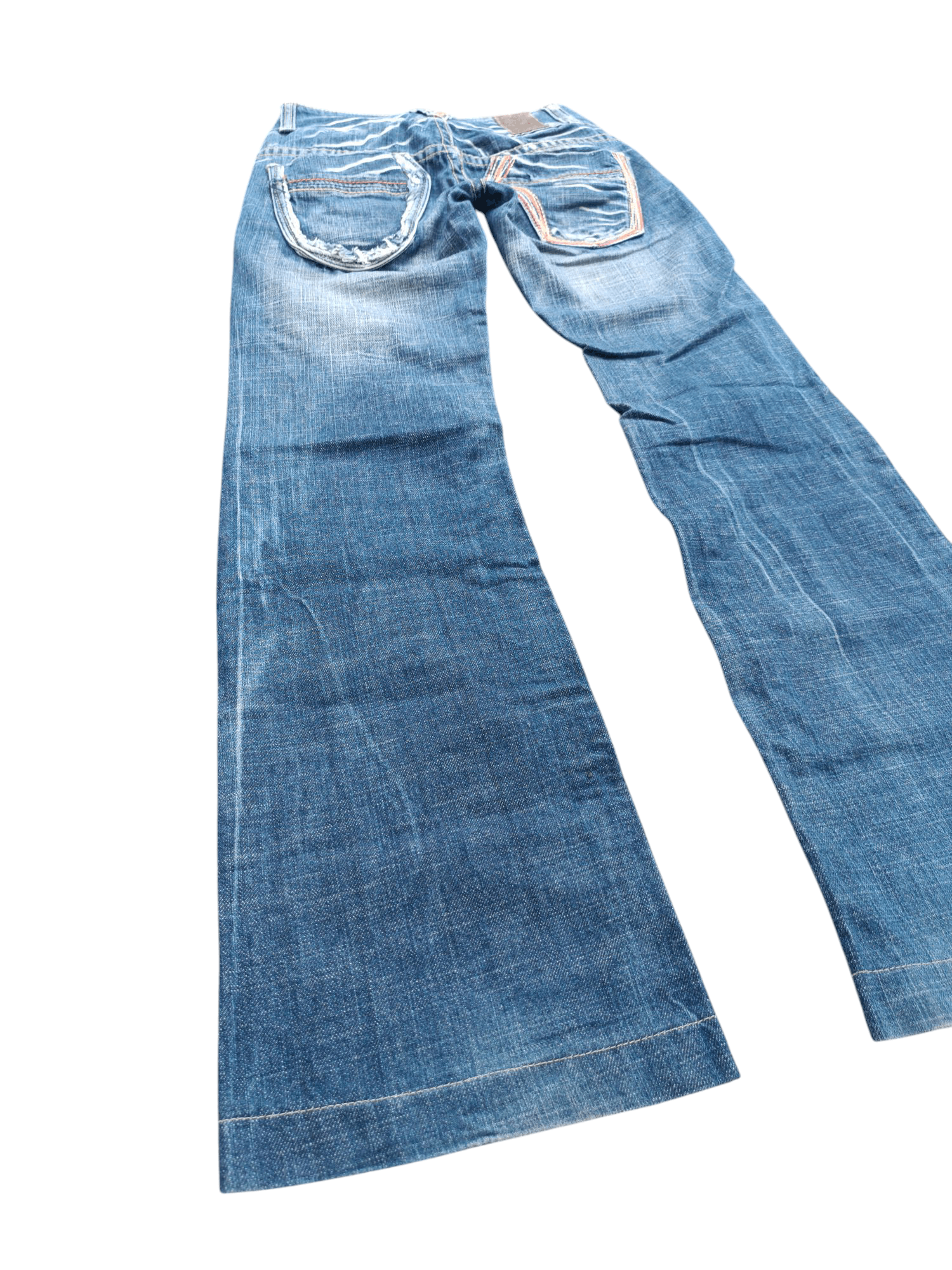 If Six Was Nine × Japanese Brand × Le Grande Bleu (L.G.B.) RedPepper RedLabel Flare Distressed Whiskers Faded DenimE243 Size US 26 / EU 42 - 7 Thumbnail