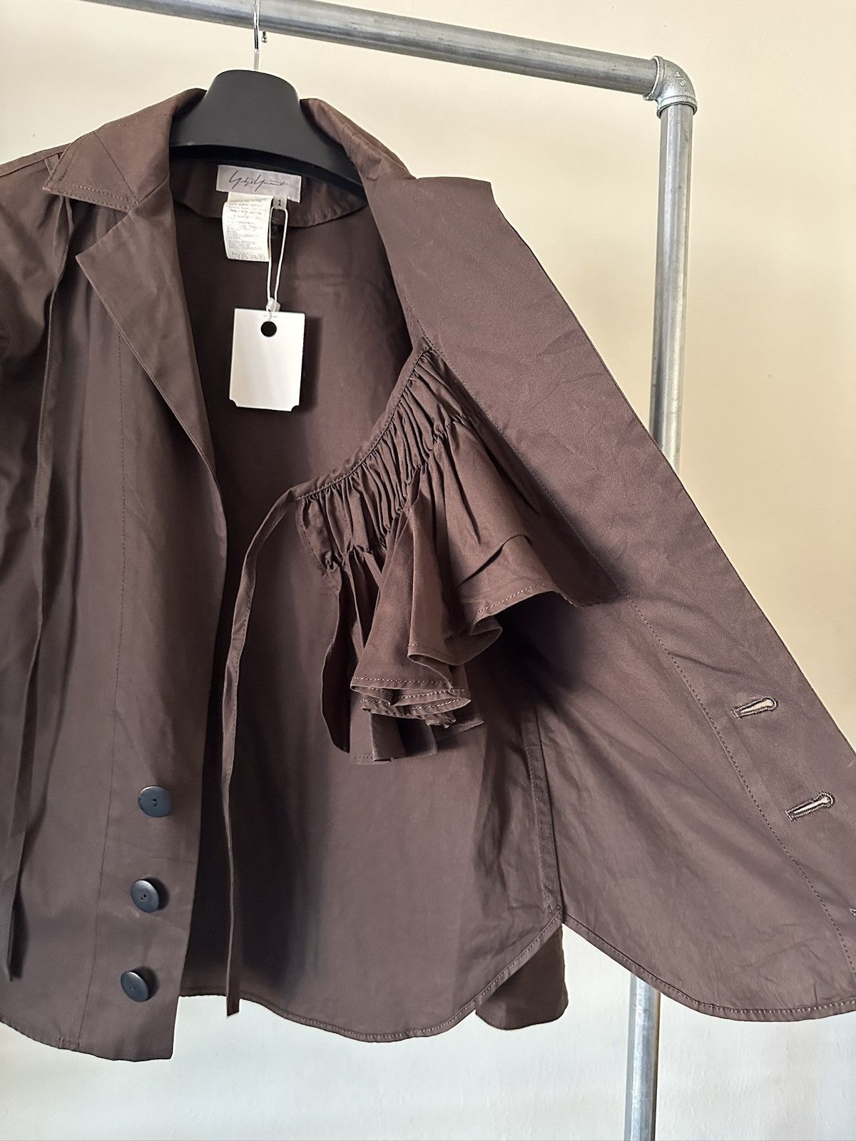 Yohji Yamamoto SS2006 Yohji Yamamoto 3 Button Stained Ruffle Shirt Size S / US 4 / IT 40 - 9 Thumbnail
