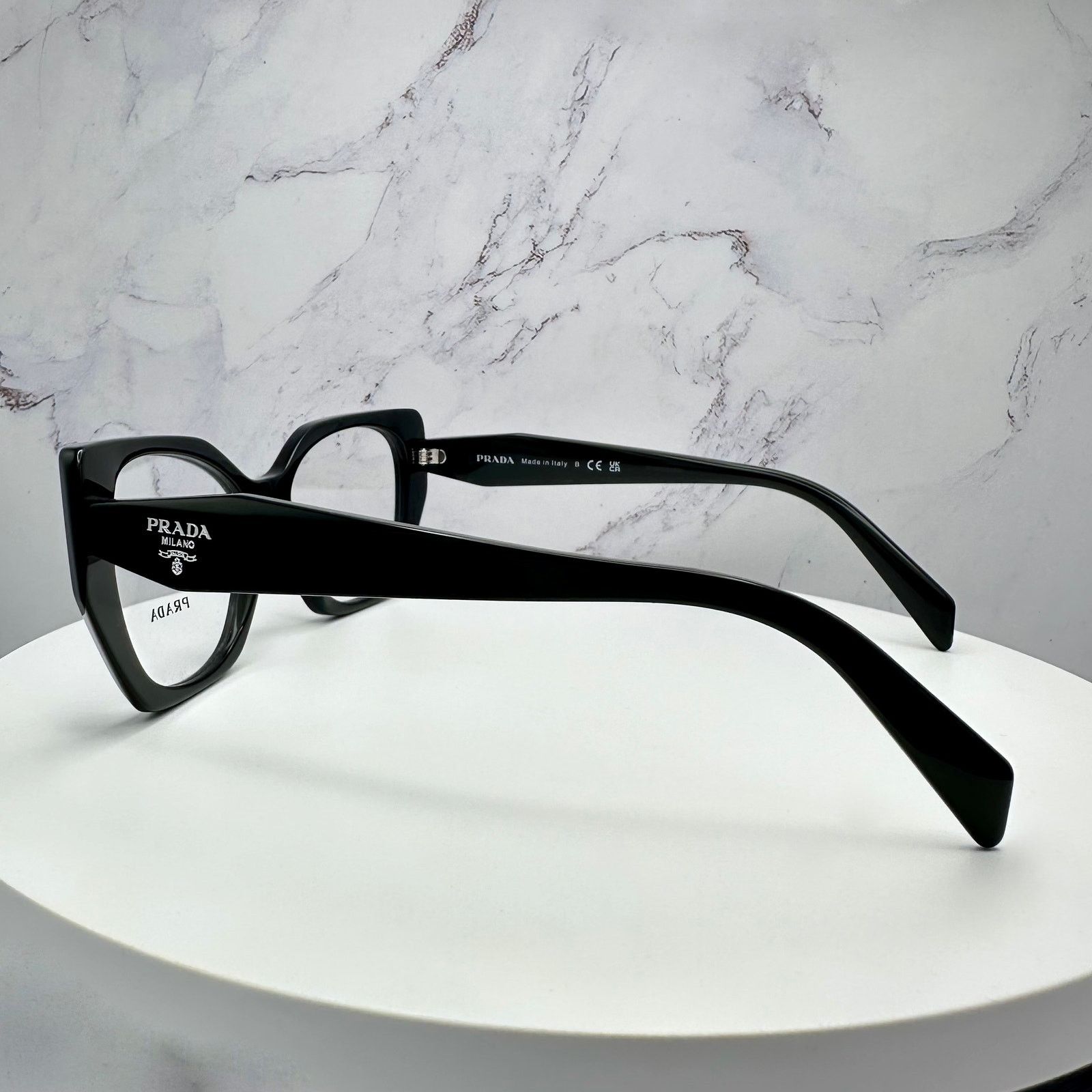 Prada New Prada Eyeglasses Women Black Symbole Logo Glasses 52mm Size ONE SIZE - 5 Thumbnail