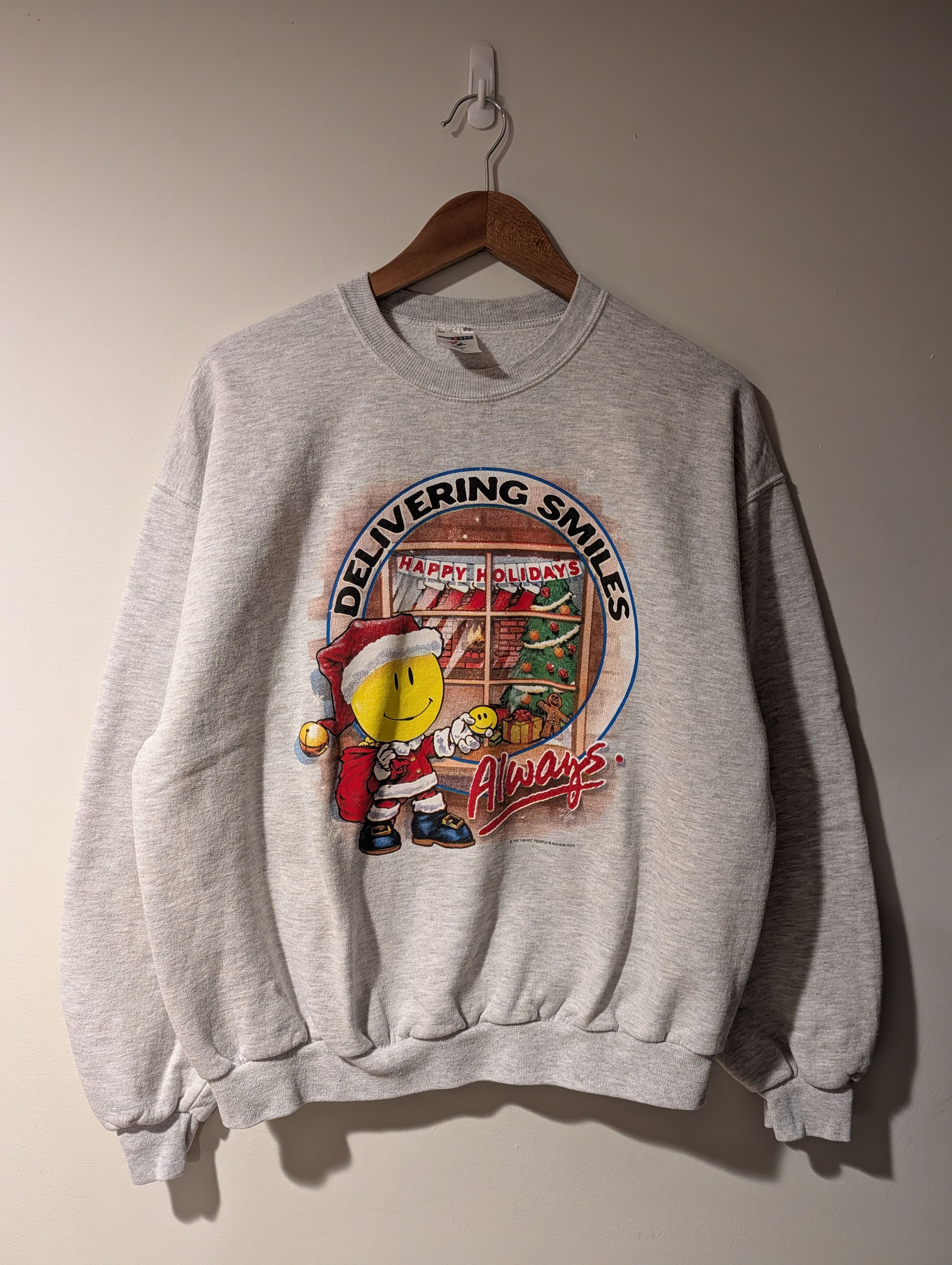 Walmart Vintage 90s Walmart Delivering Smiles Shopping Sweatshirt Size US L / EU 52-54 / 3 - 1 Thumbnail