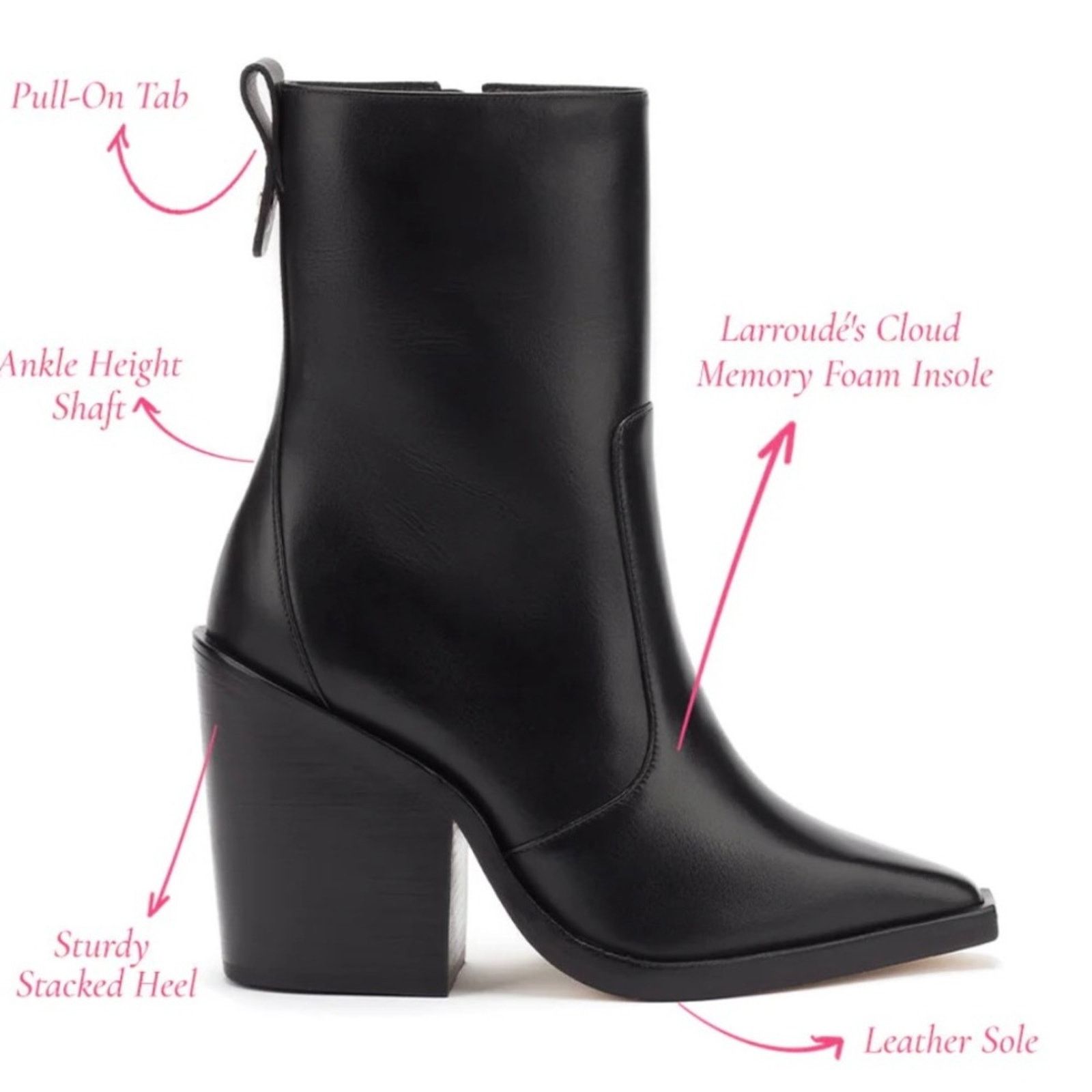 Other LARROUDE James 95mm Leather Ankle Booties Size US 9 / IT 39 - 6 Thumbnail