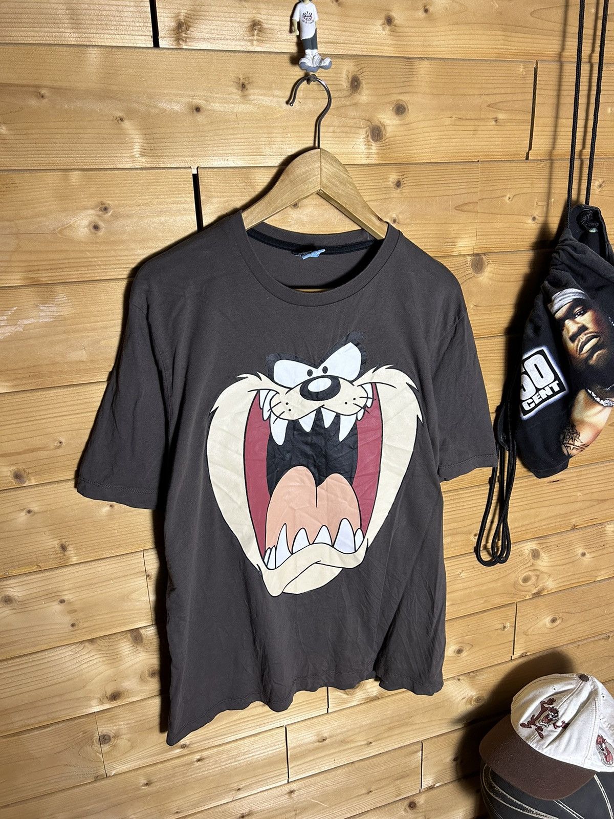Vintage Vintage 00s Looney Tunes Taz big face t shirt Size US L / EU 52-54 / 3 - 3 Thumbnail