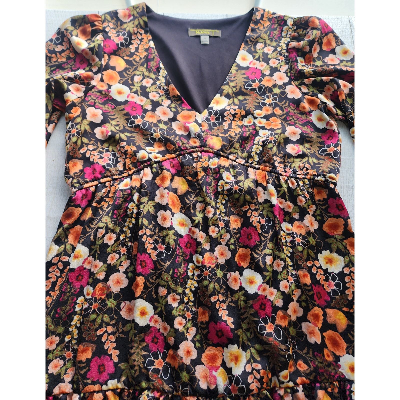 Other Melonie T Floral Print 3/4 Sleeve Mini Dress Size 12 NWT Size XL / US 12-14 / IT 48-50 - 11 Thumbnail