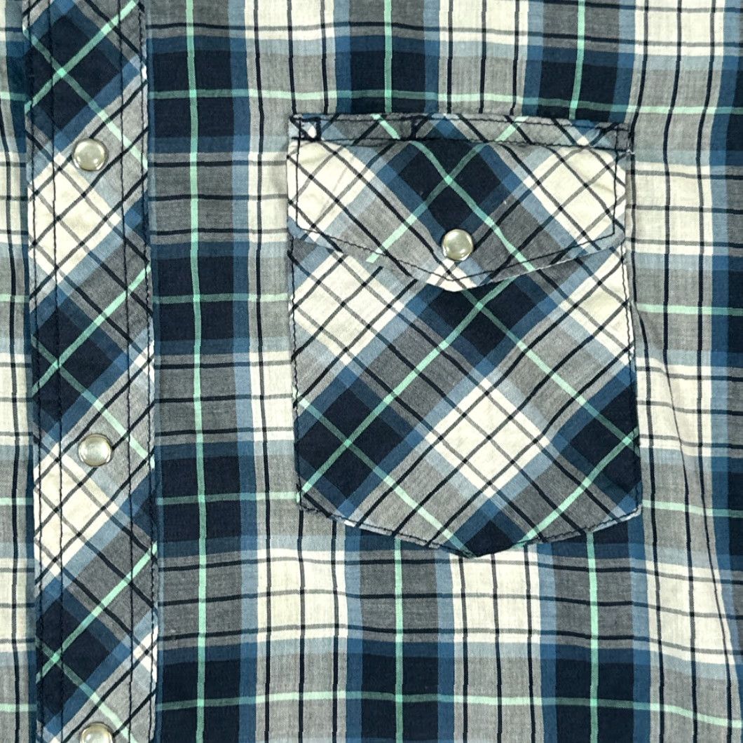 Vintage VINTAGE Rustler Western Shirt XL ADULT Blue Plaid Long Sleeve 90s Cowboy Snap Button-Up Size US XL / EU 56 / 4 - 6 Thumbnail