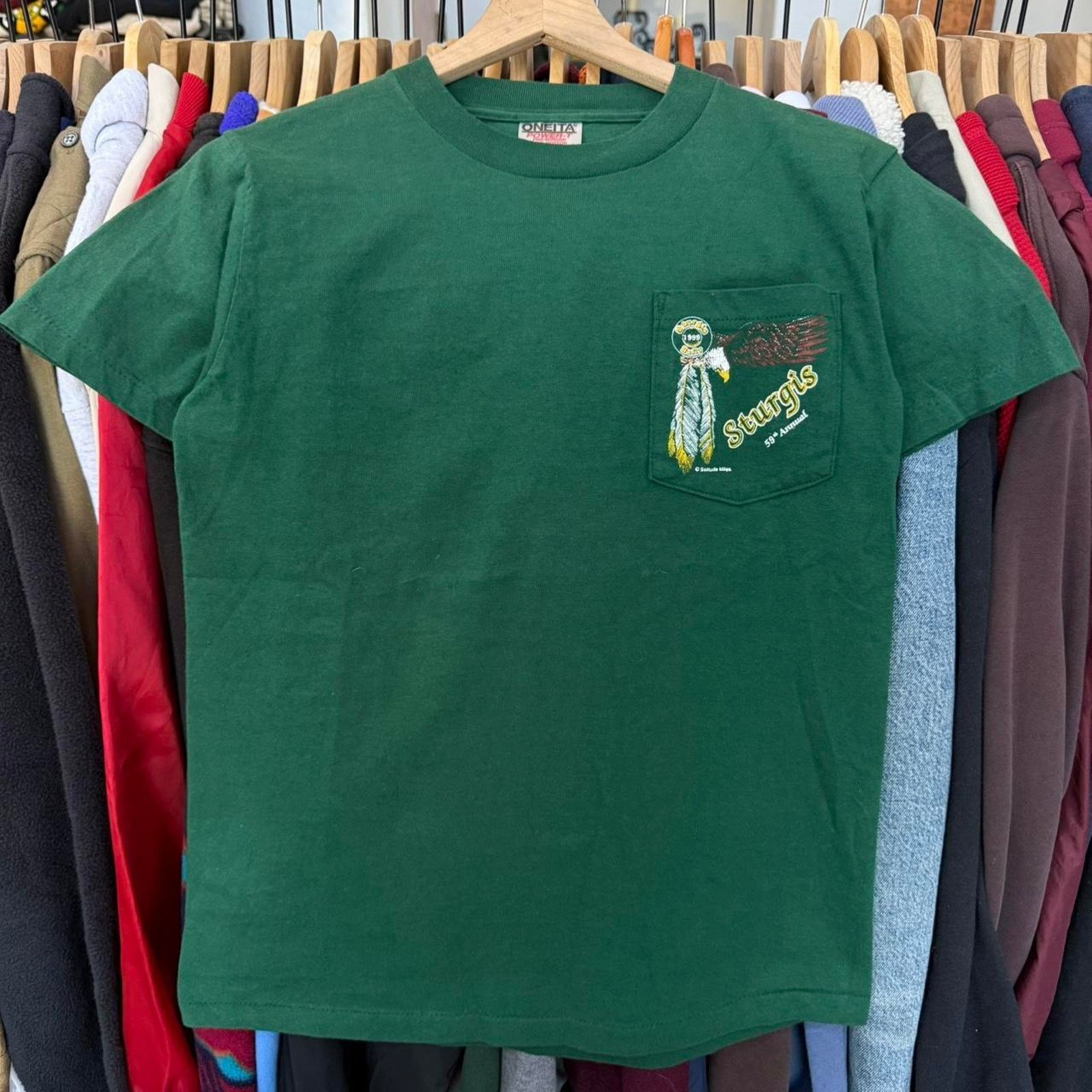 Other Vintage 1999 Sturgis Rally Single Stitch Pocket T-Shirt Size US S / EU 44-46 / 1 - 3 Thumbnail
