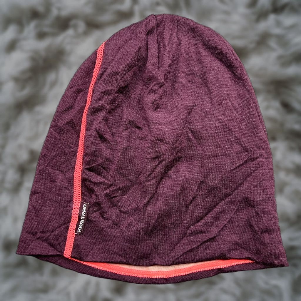Vintage Kari Traa Womens Beanie Hat One Size Merino Wool Knitted Purple Size ONE SIZE - 1 Thumbnail
