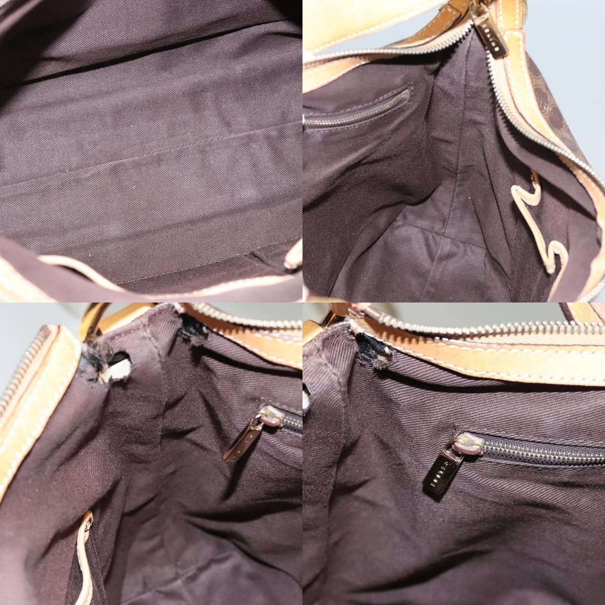 Celine CELINE Macadam Canvas Shoulder Bag Pvc Leather Brown Gold Size ONE SIZE - 12 Thumbnail