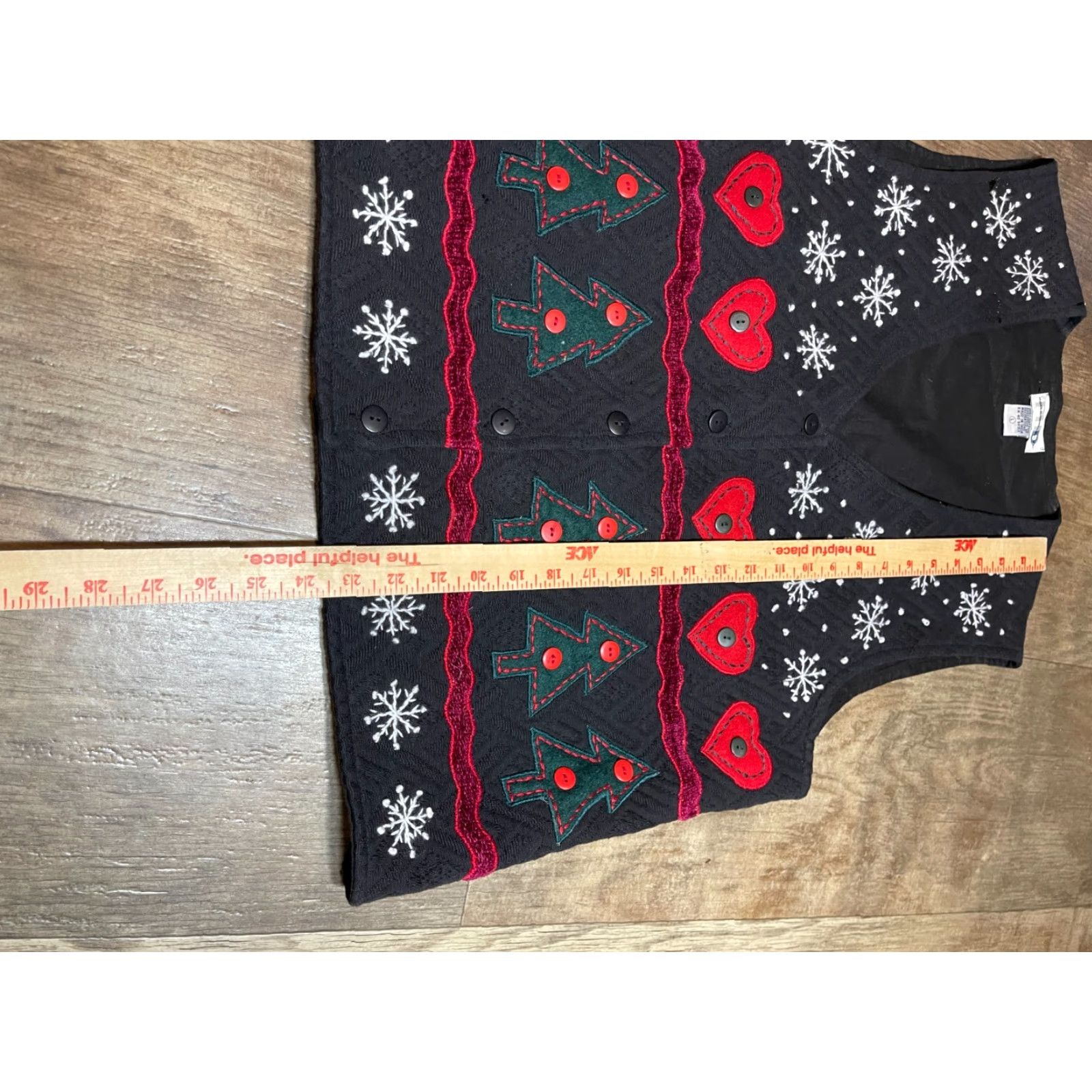 Vintage VINTAGE Paul Harris Design Ugly Christmas Sweater Vest Womens Large L Black Embordered Size L / US 10 / IT 46 - 2 Thumbnail