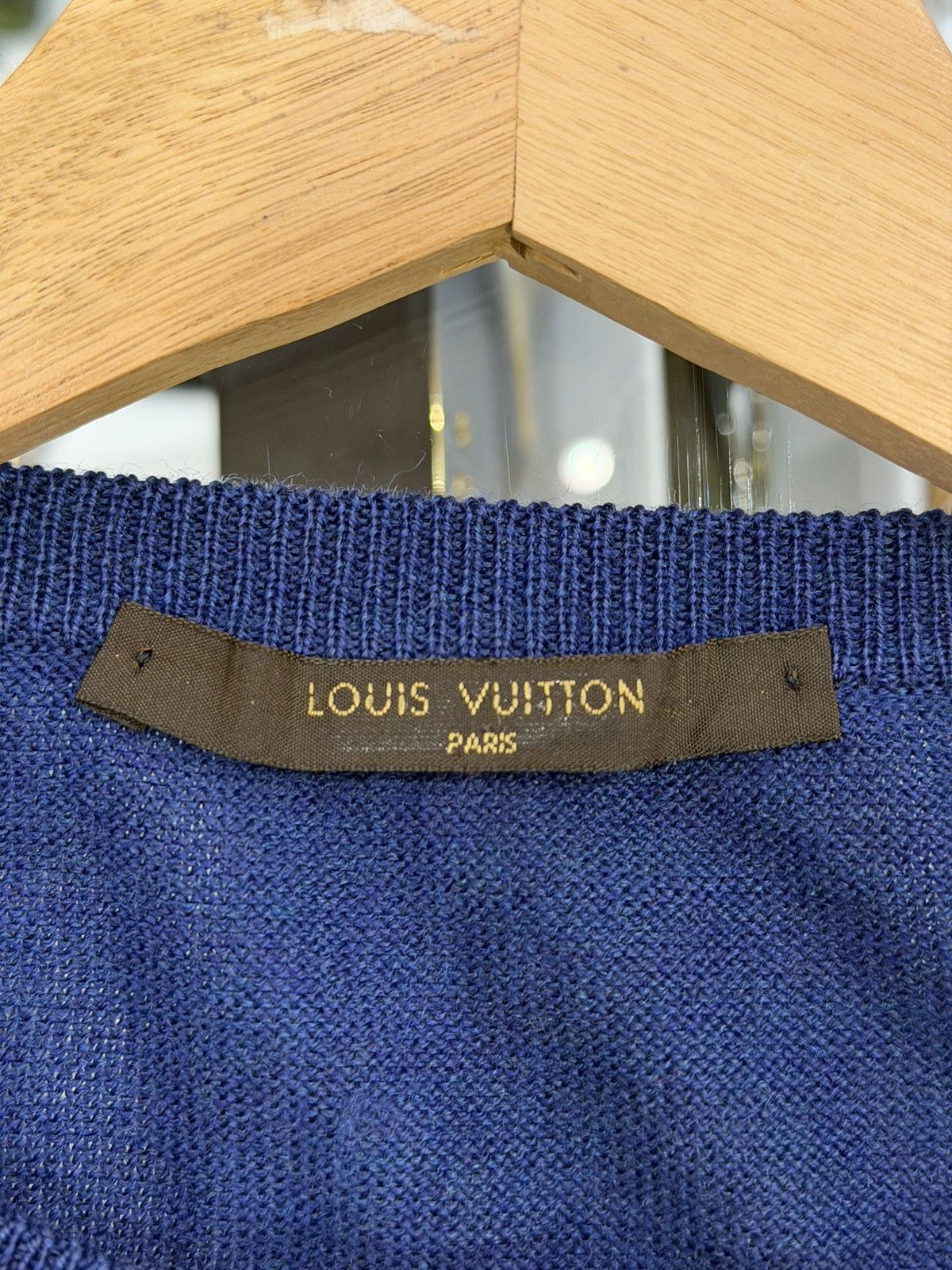 Louis Vuitton Louis Vuitton Intarsia Crewneck Sweater - Blue Size US M / EU 48-50 / 2 - 5 Thumbnail