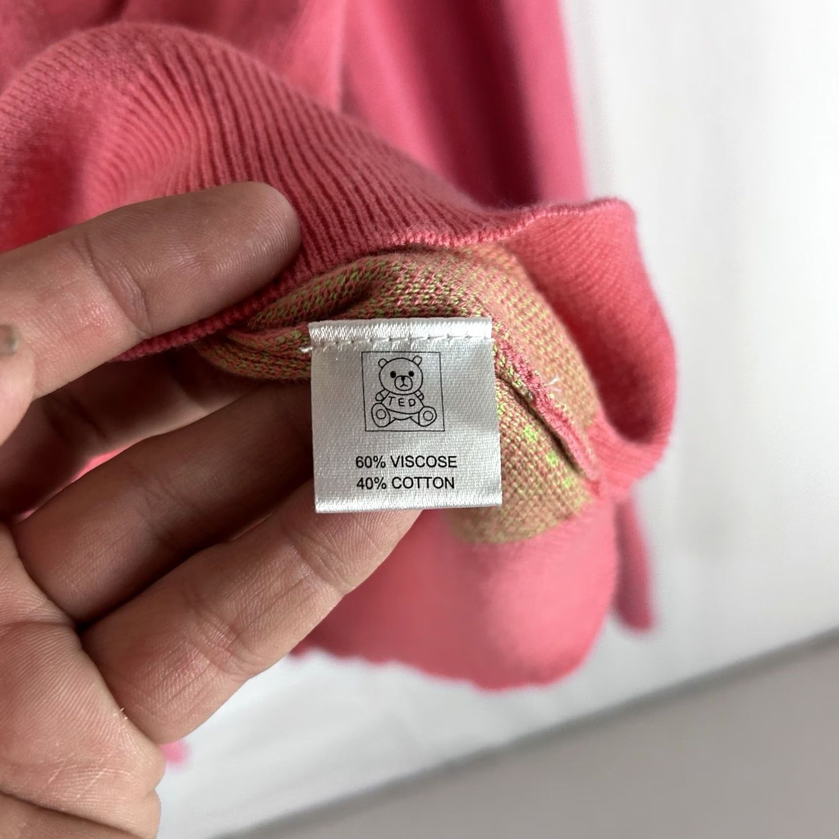 Teddy Fresh Teddy Fresh Sweater Women's Large Pink Revenge Of The Ted Streetwear Pullover Crew Neck Knit Long Sleeve Casual Size L / US 10 / IT 46 - 6 Thumbnail