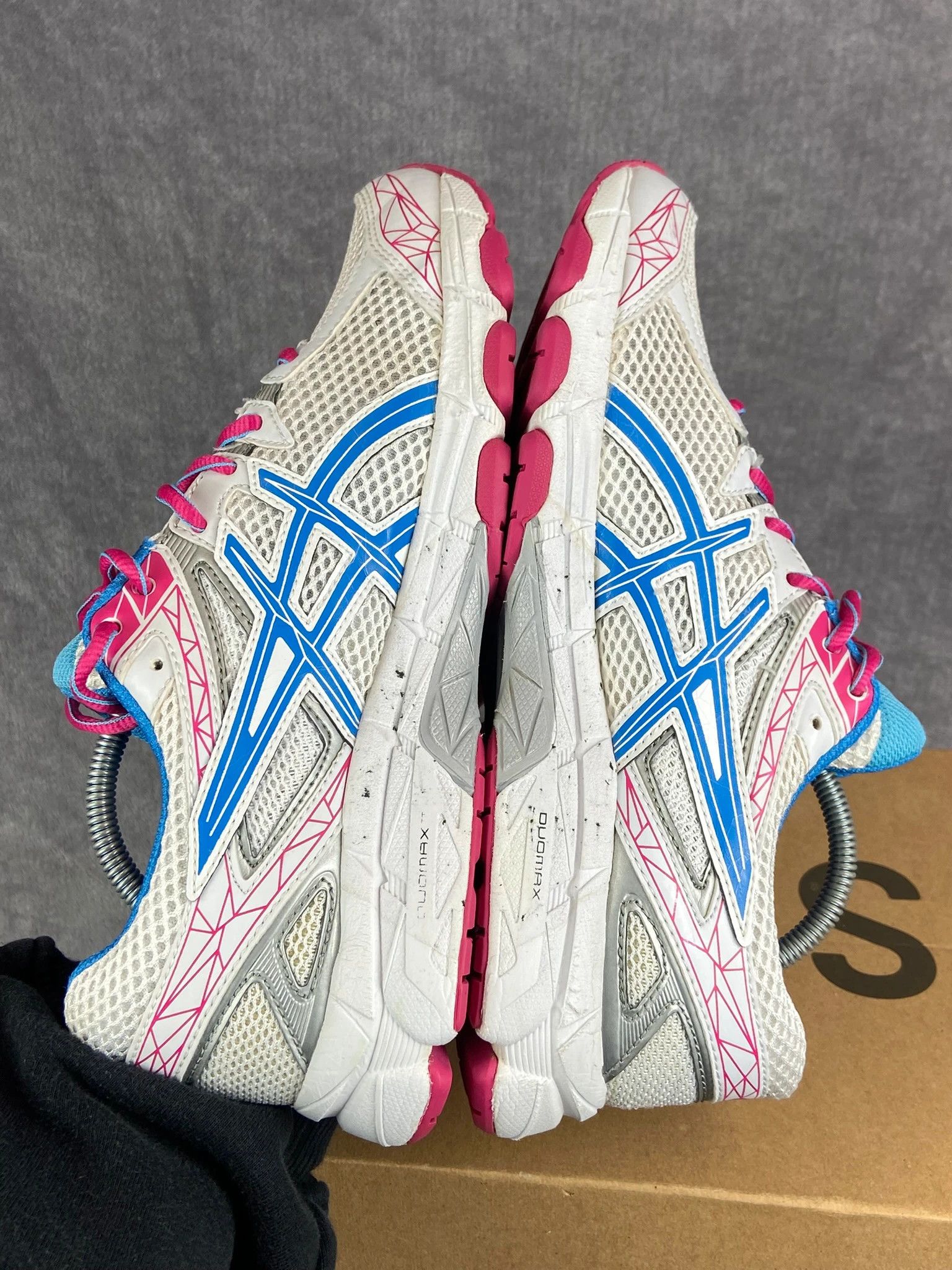 Asics : Asics retro white blue pink mesh Y2K running sneakers Size US 7 / EU 40 - 9 Thumbnail
