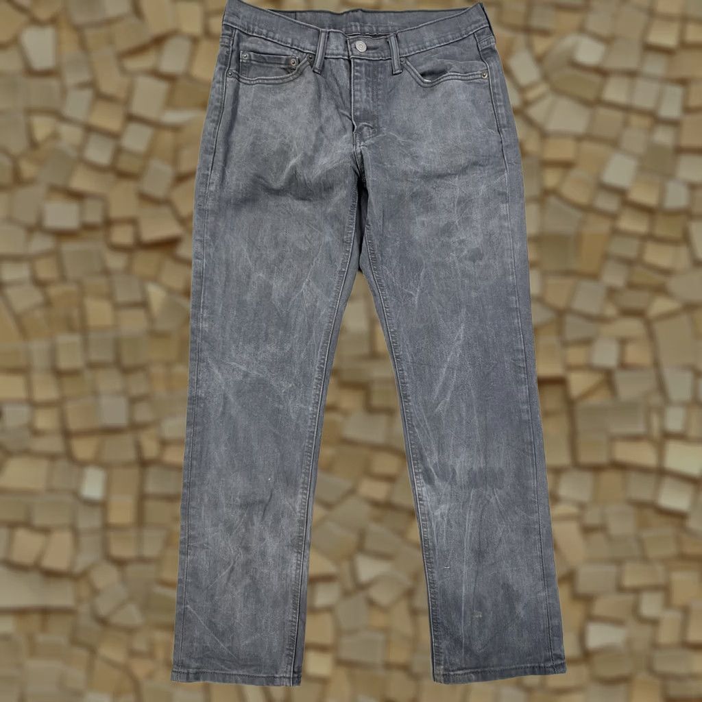 Levi's Levi's 541 Jeans Mens Athletic Straight Leg Stretch Denim W31 L32 Grey Blue 5-Pocket Belt Loops Cotton Elastane Regular Fit Vintage No Size US 31 - 1 Thumbnail