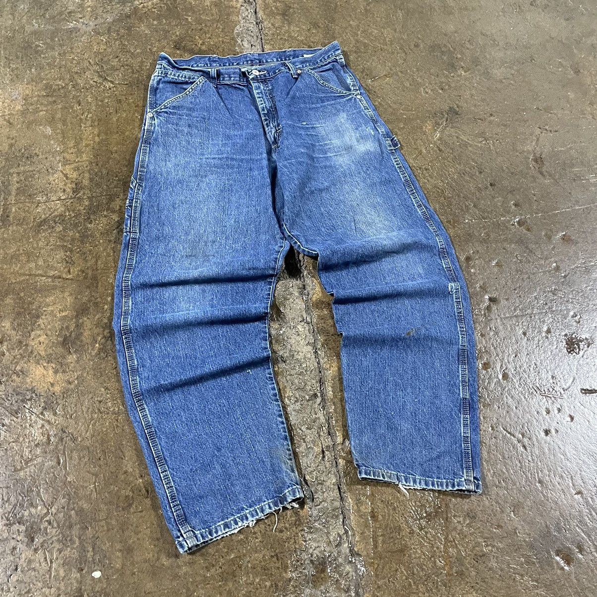 Carhartt × Vintage × Wrangler Crazy Y2K Carhartt Style Carpenter Jeans Workwear Skater Size US 34 / EU 50 - 7 Thumbnail