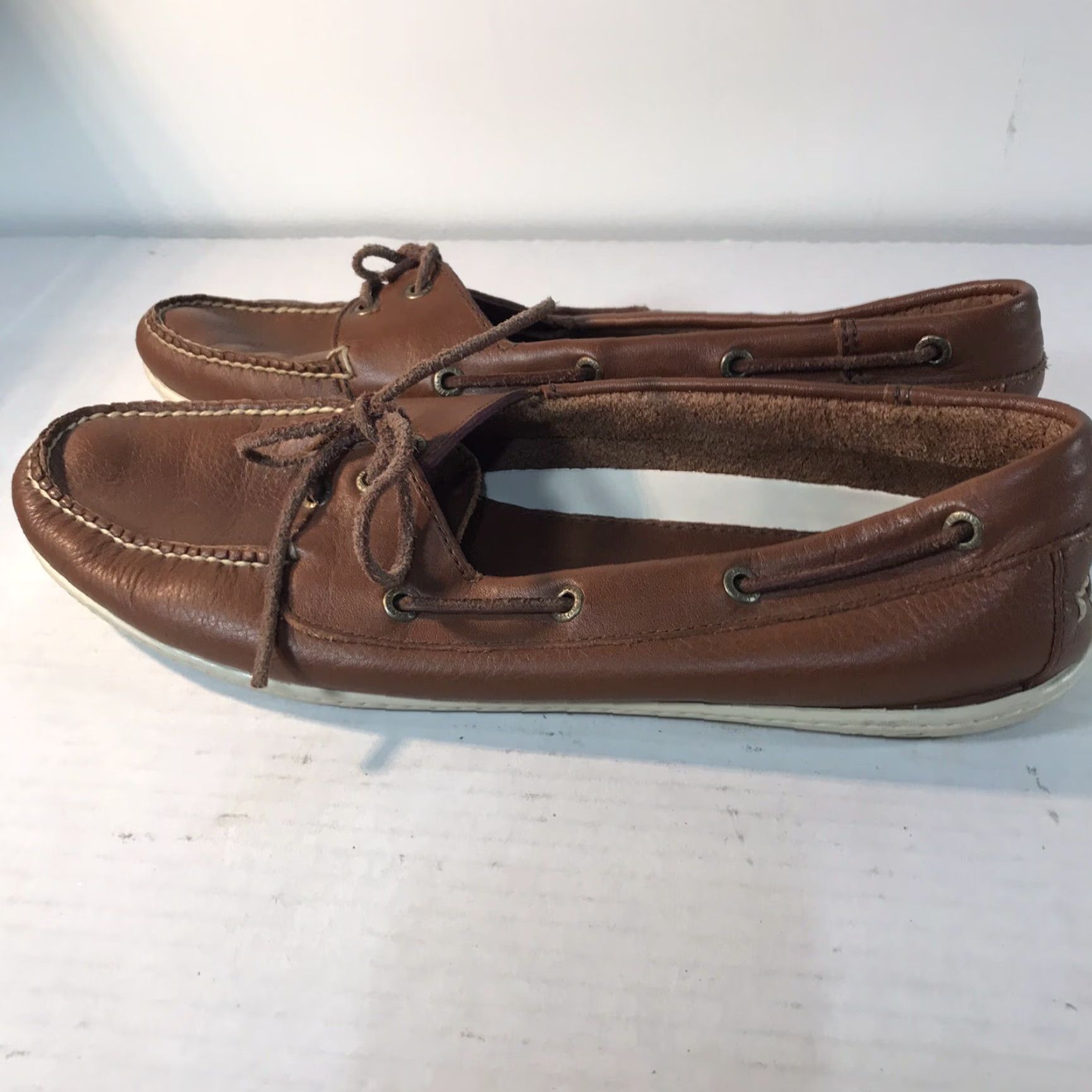 Vintage LL Bean Leather Loafers Men Size 10M Casual Slip On Brown Comfort Dress Shoe Size US 10 / EU 43 - 2 Thumbnail