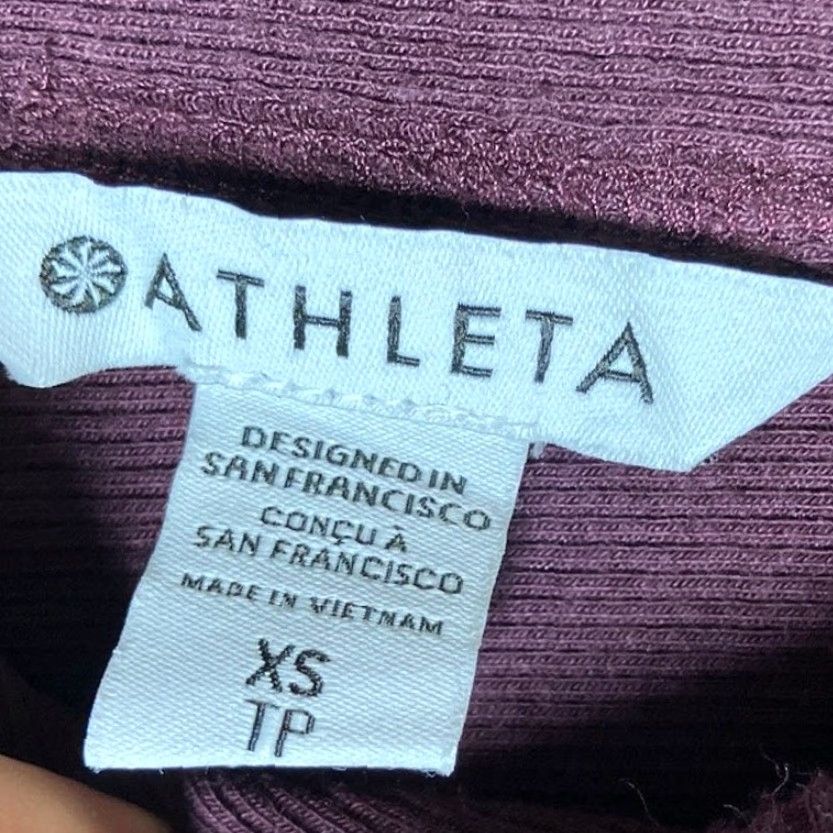 Athleta Athleta Womens Sweatshirt Plum Presence Soft Rib Pullover Stretch XS Size XS / US 0-2 / IT 36-38 - 6 Thumbnail