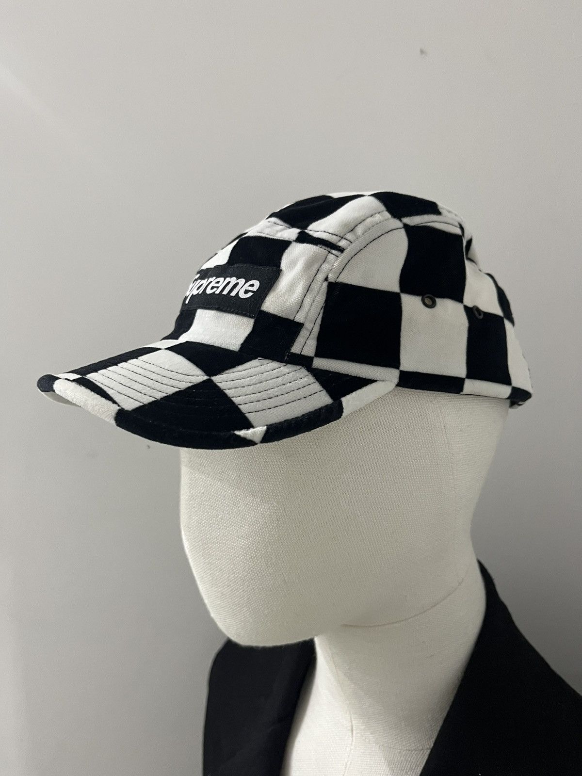 Supreme AW2020 Supreme Velour Checkered Cap Size ONE SIZE - 2 Thumbnail