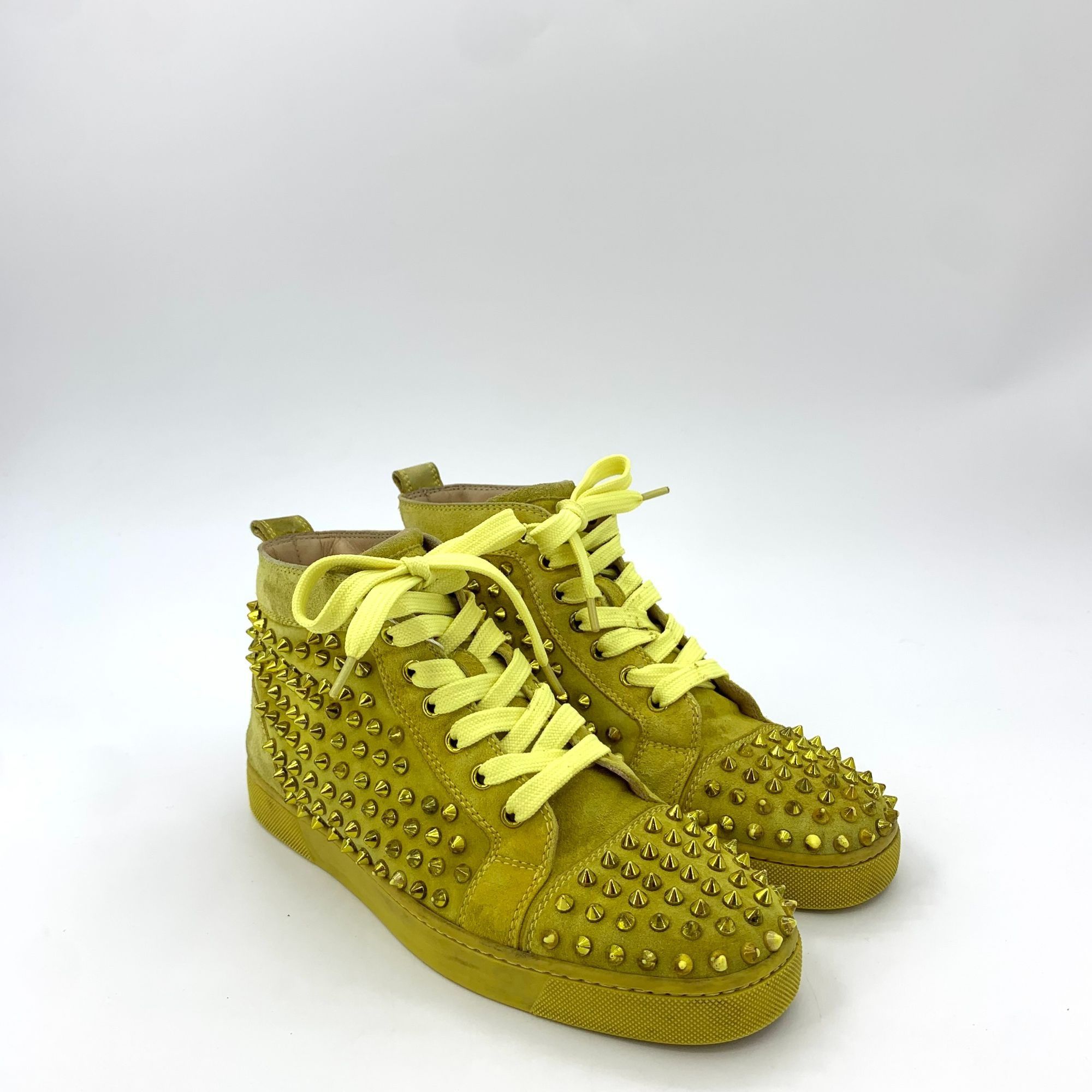 Christian Louboutin Christian Louboutin Blue Studded High-Top Lace-Up Sneakers ( Size US 10 / IT 40 - 9 Thumbnail