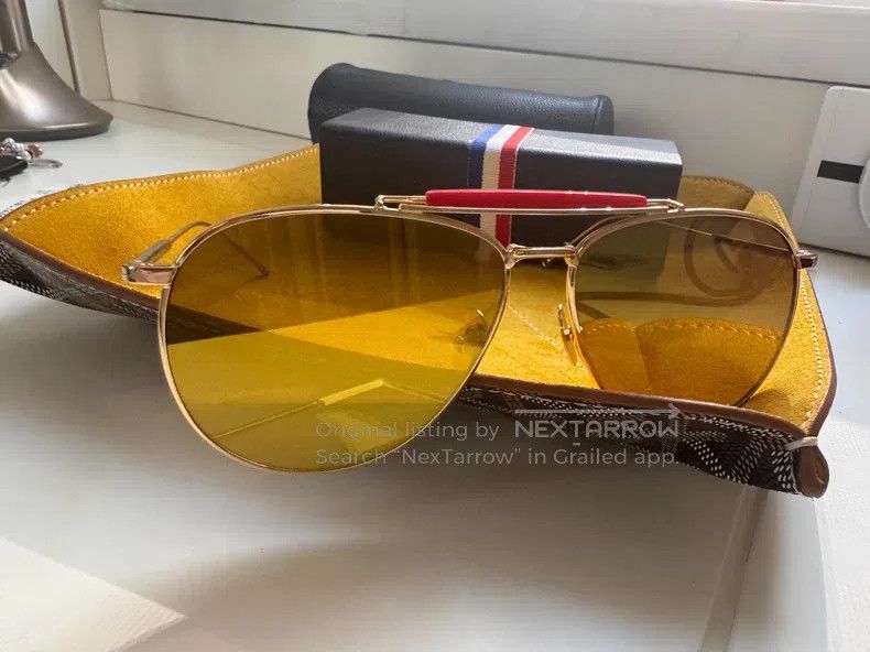 Thom Browne Thom Browne Gold pilot sunglasses Size ONE SIZE - 2 Thumbnail