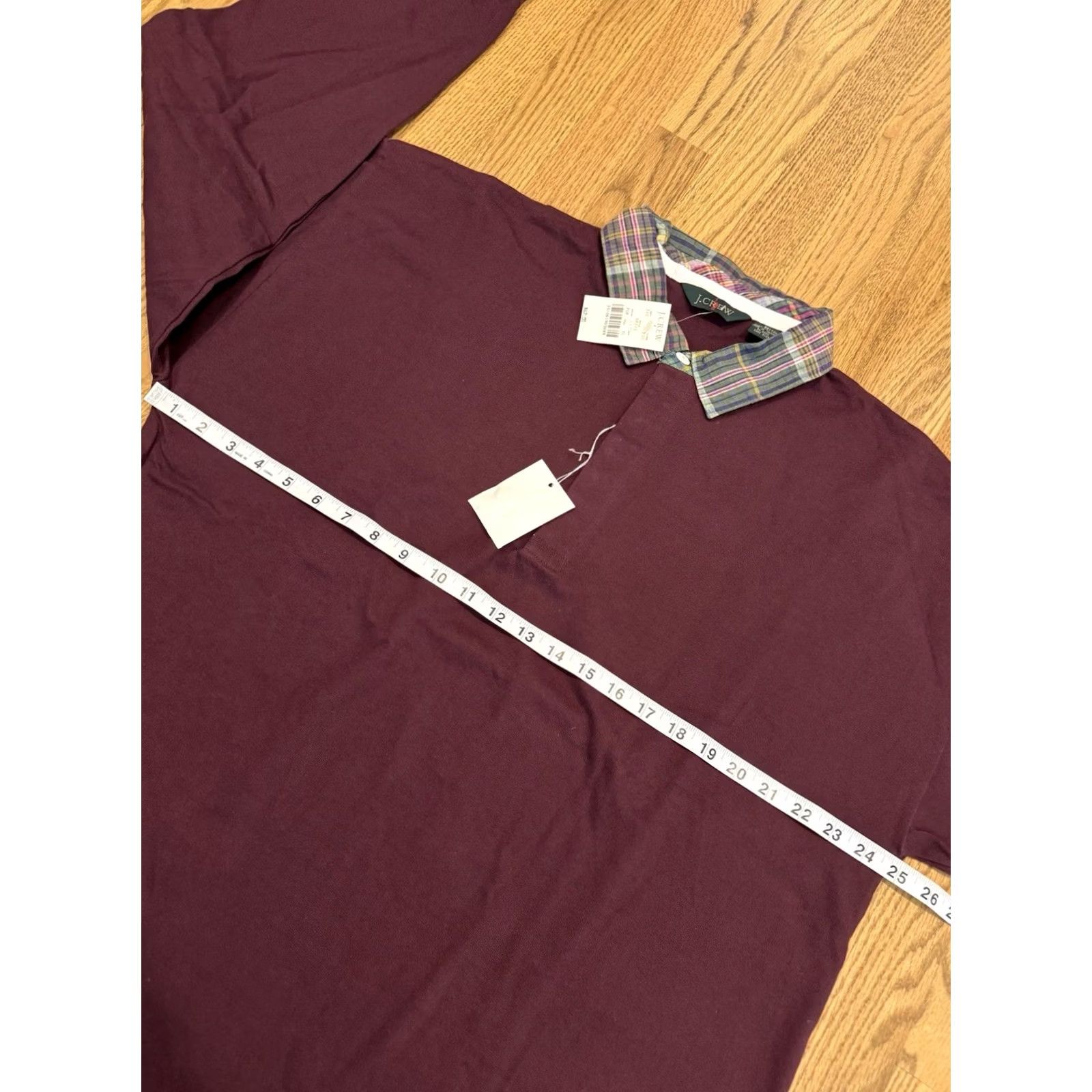 J.Crew VINTAGE J.CREW Polo Shirt Long Sleeve Men XL Maroon Rugby Golf plaid Oarsman 90s 2000s Mens Size US XL / EU 56 / 4 - 5 Thumbnail