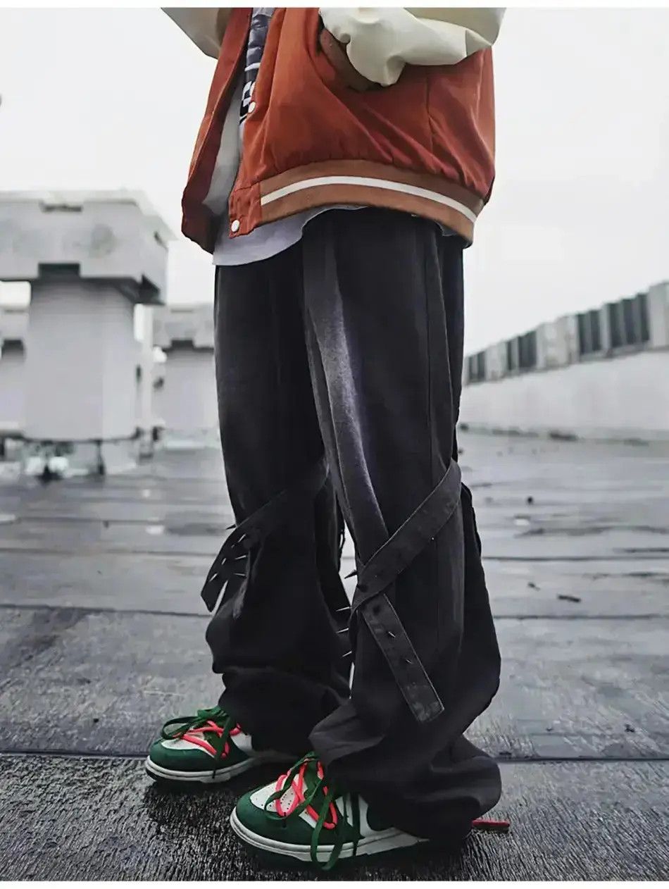 Japanese Brand Vintage Hip Hop Denim Trousers Male Oversize Flare Pants Size US 32 / EU 48 - 1 Thumbnail