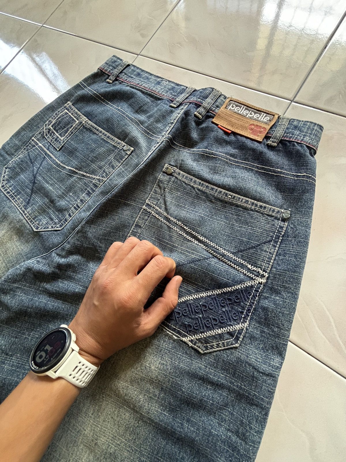 Pelle Pelle Pelle Pelle Mud Wash Baggy Patchwork Denim Jeans Size US 32 / EU 48 - 22 Thumbnail