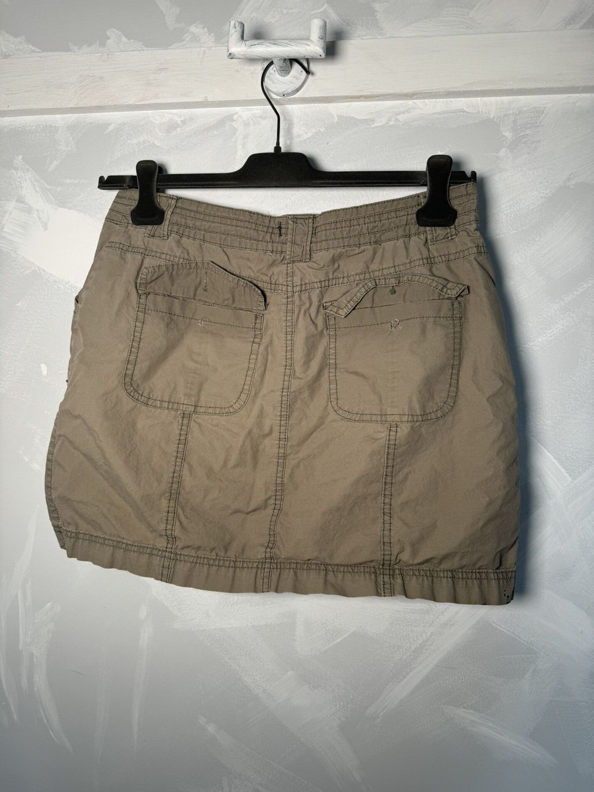 Vintage Reitman's Cargo Mini Skirt Military Green Vintage Size 30" / US 8 / IT 44 - 4 Thumbnail