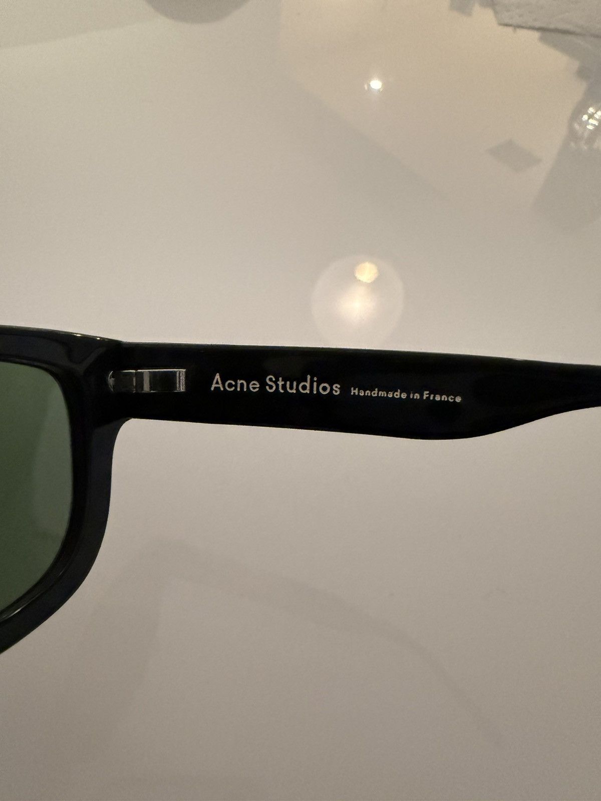 Acne Studios Acne Studios Black Square Glasses Green Lenses Size ONE SIZE - 3 Thumbnail