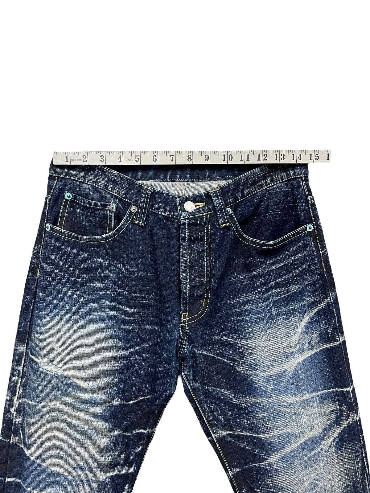 Takeo Kikuchi Designer TAKEO KIKUCHI Lightning Clawmark Whisker Slim Fit⚡️ Size US 29 - 13 Thumbnail